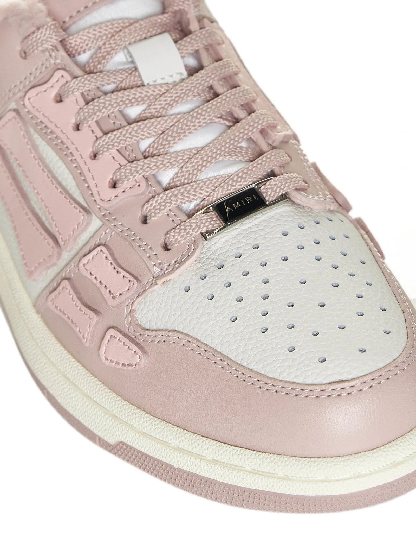 Amiri oc11z0325 Skelton Low Top Slipon in Pink/White Size US 8 / IT 38 - 4 Thumbnail