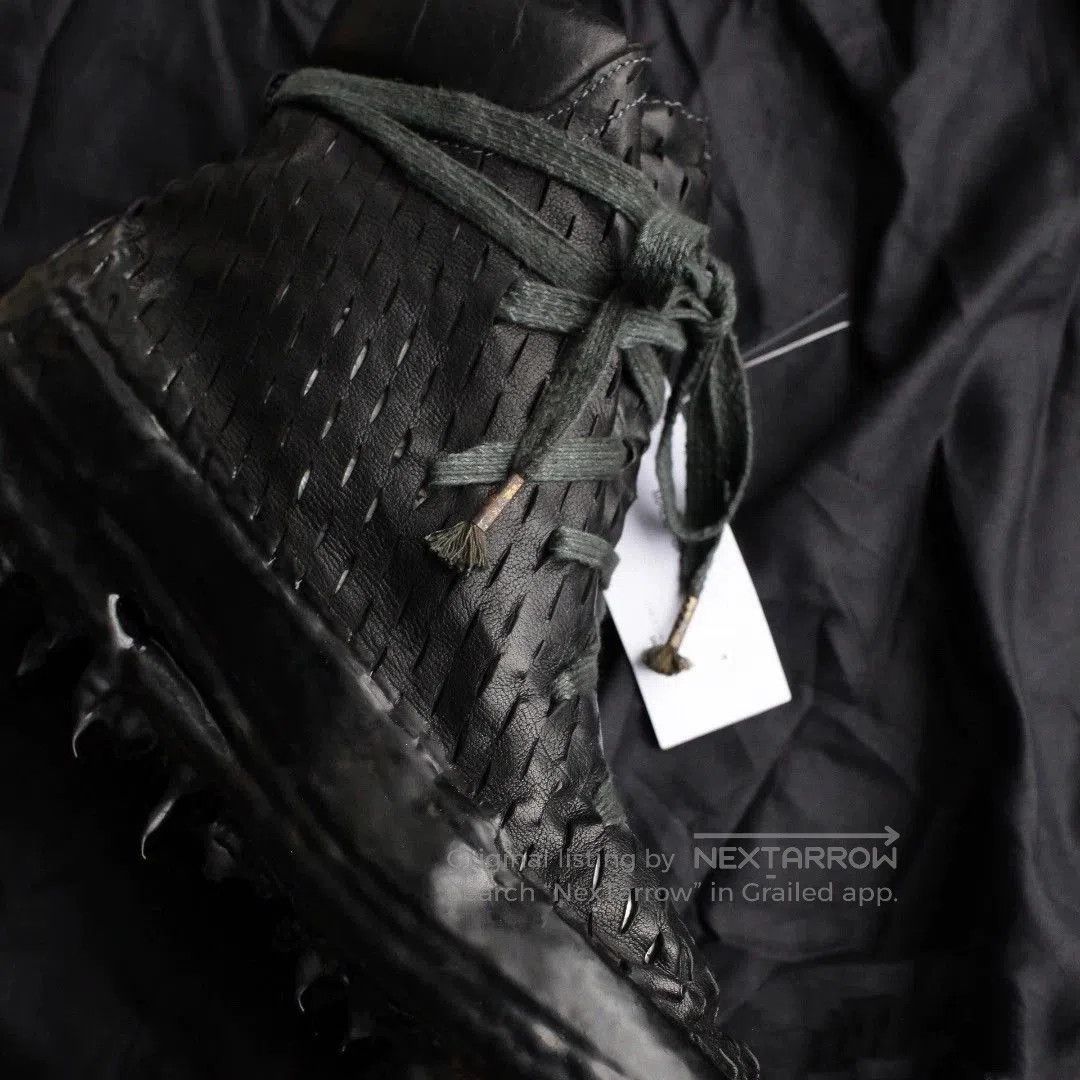 Carol Christian Poell black drip rubber perforated sneakers. Size US 10 / EU 43 - 3 Thumbnail