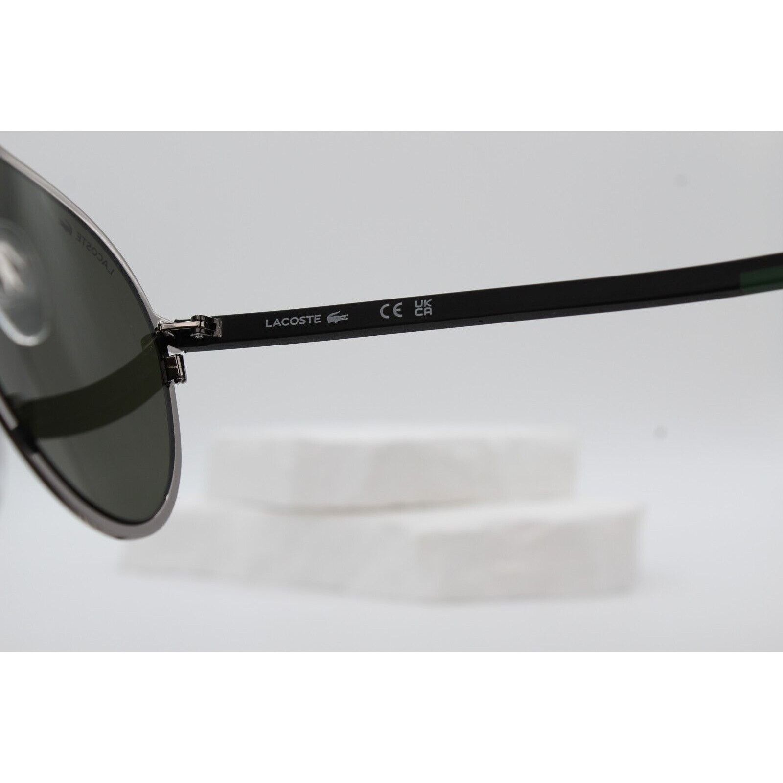 Lacoste Lacoste L193S 3 Aviator Sunglasses - Shiny Grey/Green Size ONE SIZE - 4 Thumbnail
