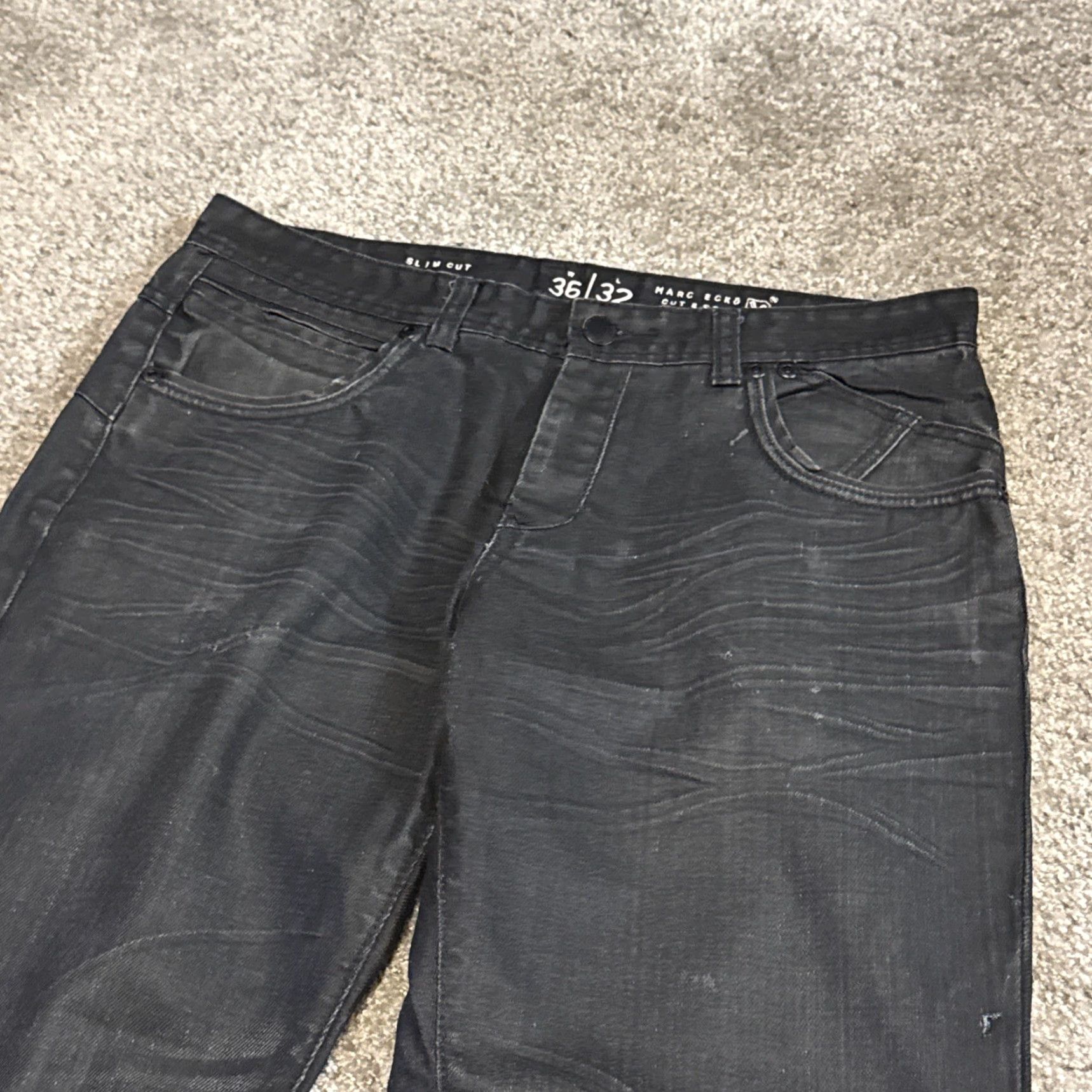 Ecko Unltd. VINTAGE Mark Ecko Cut & Sew Black Denim Jeans Slim 36x32 Jeans Men Slim Skinny Ecko Unltd. 36 Black Mens Jeans Size US 36 / EU 52 - 5 Thumbnail