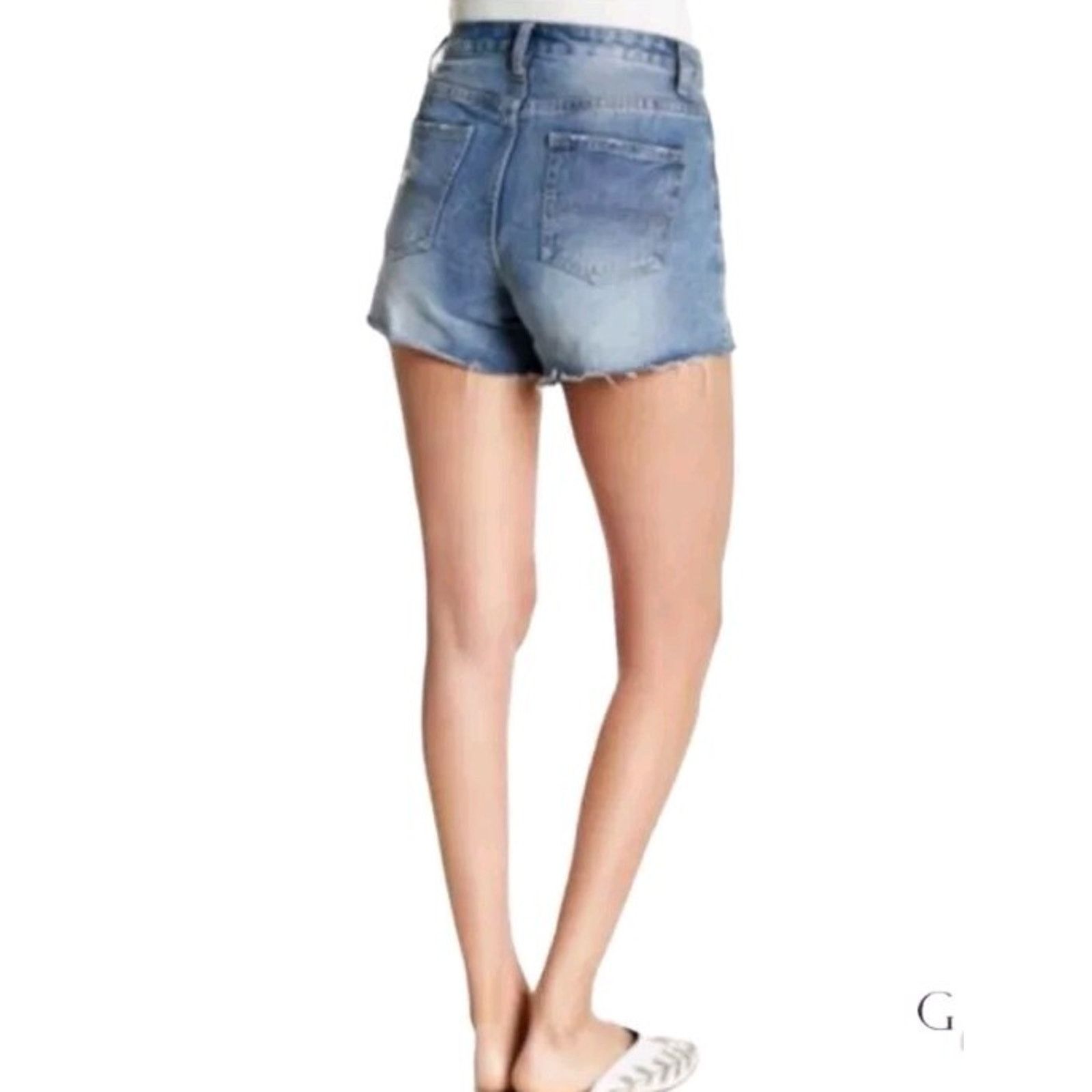 Gaziano & Girling Gracia Women Distressed Denim Shorts Blue Size Large A000497 Size 30" / US 8 / IT 44 - 2 Thumbnail