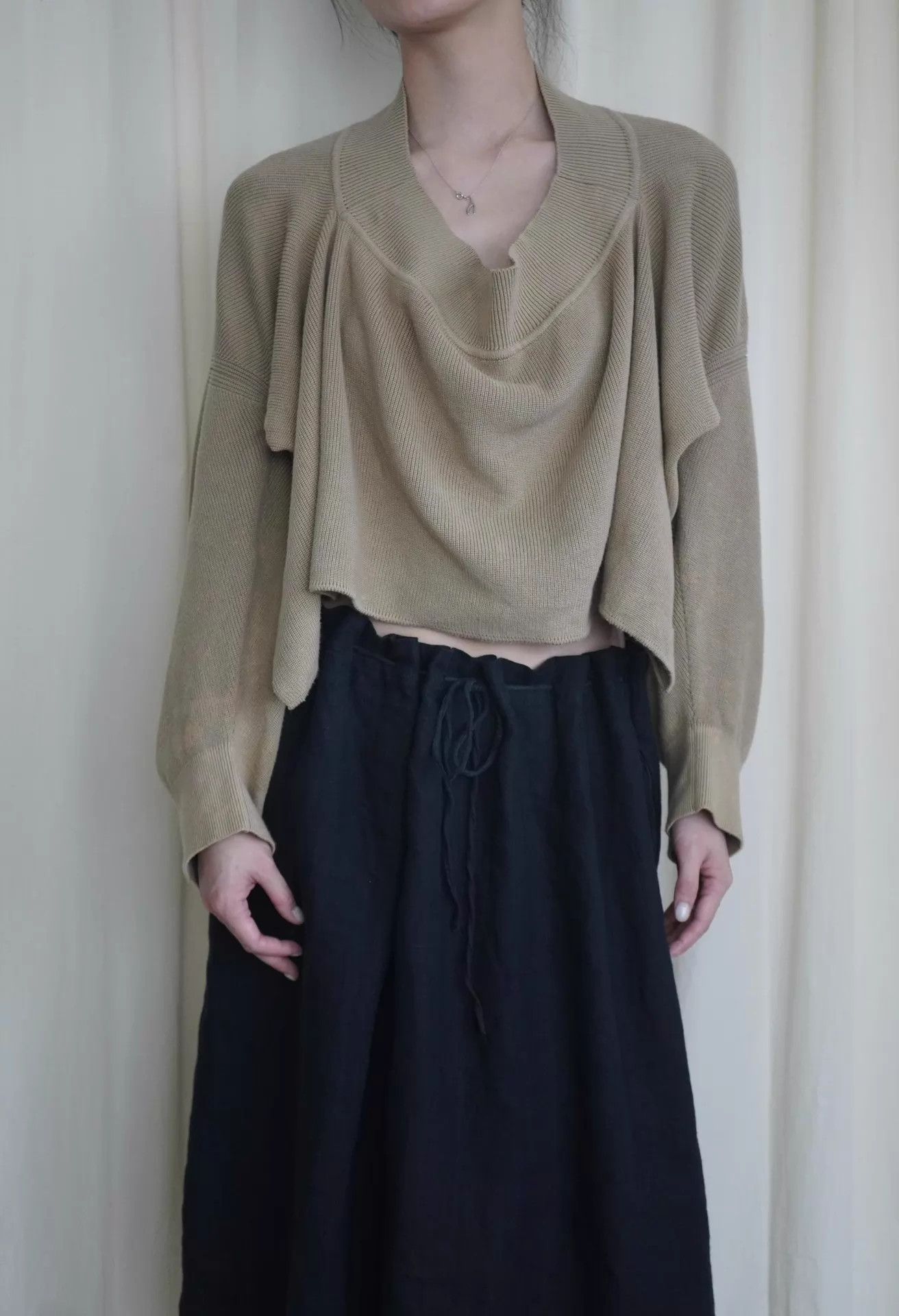 Issey Miyake Issey Miyake 1991 Vintage Multi-Way Camel Knit Top Size ONE SIZE - 2 Thumbnail
