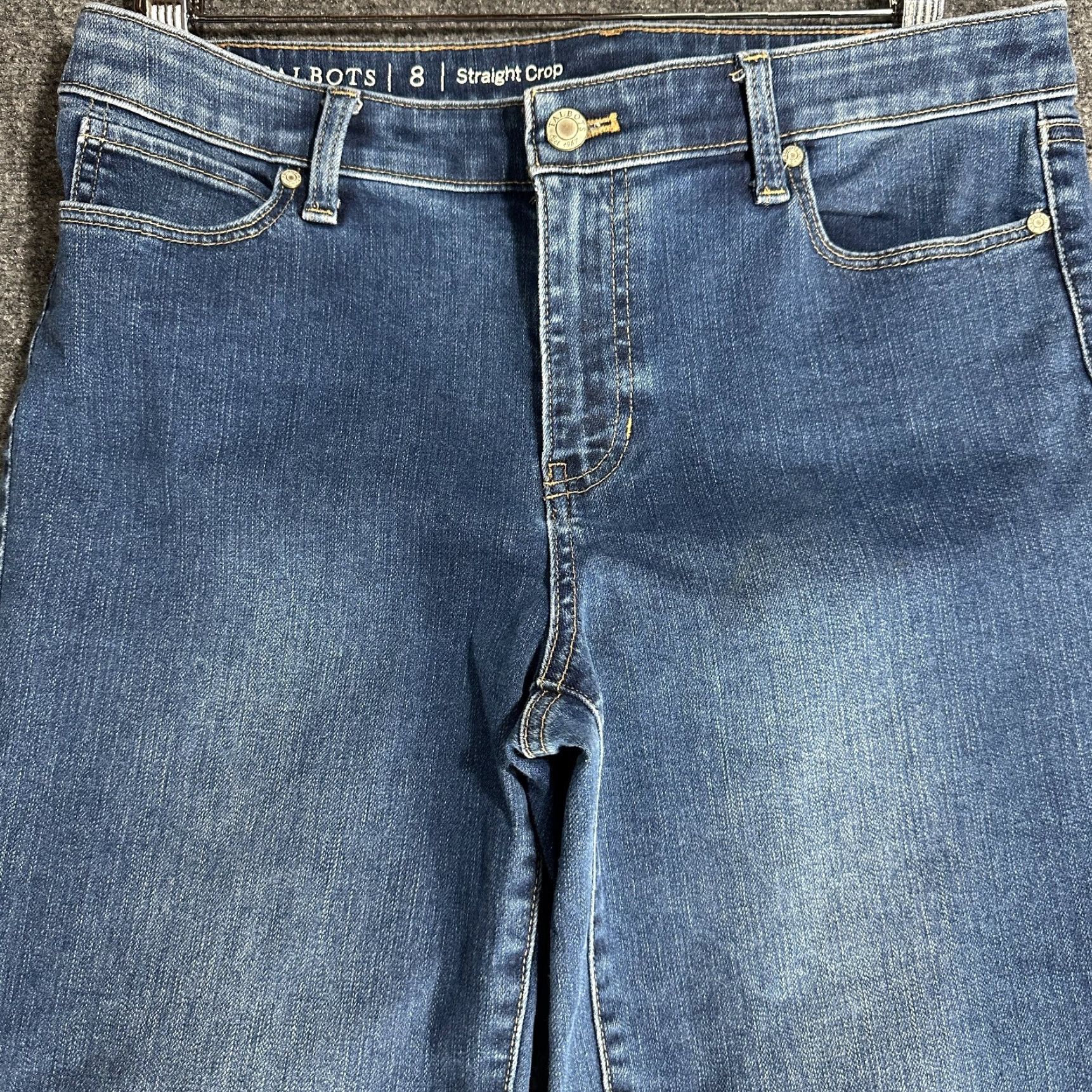 Talbots Talbots Jeans Womens 8 Straight Crop Cotton Stretch Pockets Medium Wash Blue Regular 5-Pocket Denim Straight Crop Mens Womens Boys Girls Size 30" / US 8 / IT 44 - 3 Thumbnail