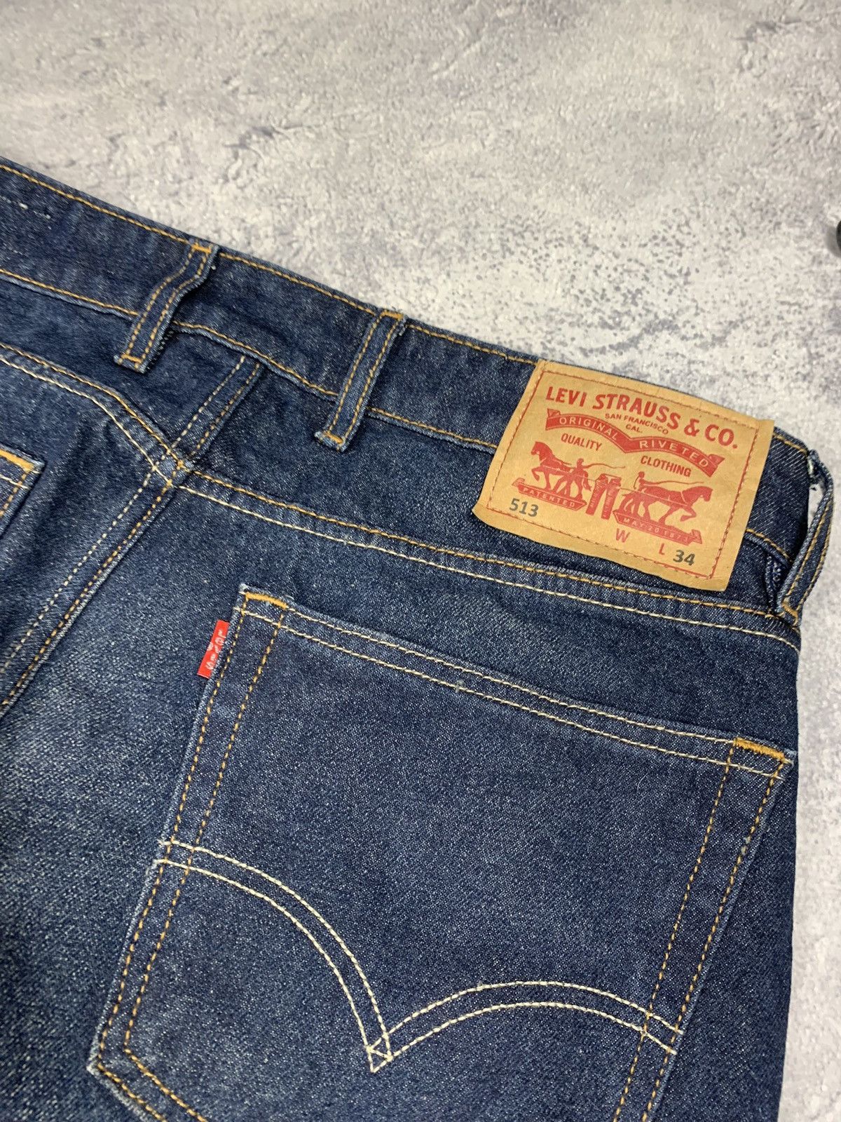 Levi's Levi’s Men’s Distressed Straight Leg Jeans Size 36 Navy Blue Size US 36 / EU 52 - 13 Thumbnail