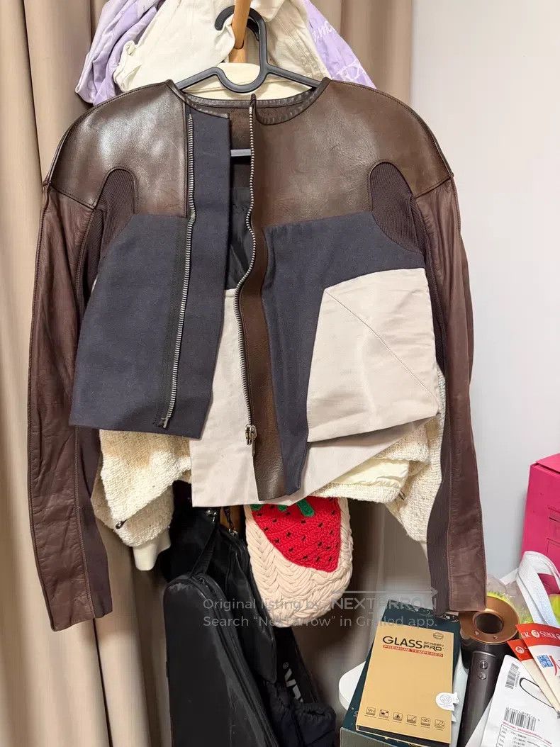 Rick Owens Rick Owens Patchwork short leather jacket Size XS / US 0-2 / IT 36-38 - 1 Thumbnail