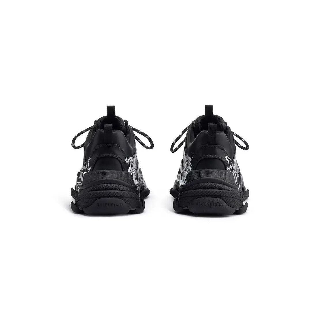 Balenciaga o1tr1nto0525 Triple S Sneakers DIY Metal in Black/White Size US 13 / EU 46 - 4 Thumbnail