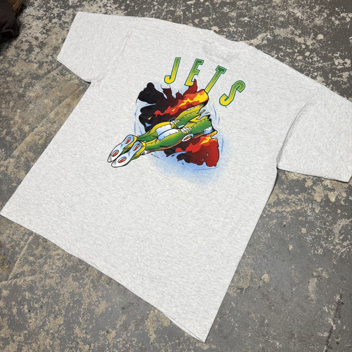 Other Vintage New York Jets Robot SuperHero NFL 1995 Tshirt Size US XL / EU 56 / 4 - 17 Thumbnail