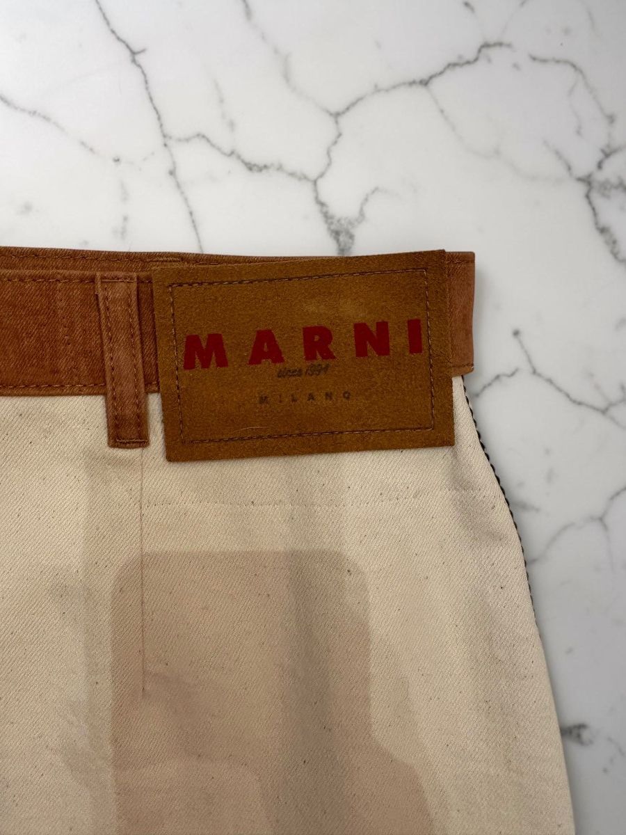 Marni marni ss24 canvas a-line skirt (snow) Size 30" / US 8 / IT 44 - 5 Thumbnail
