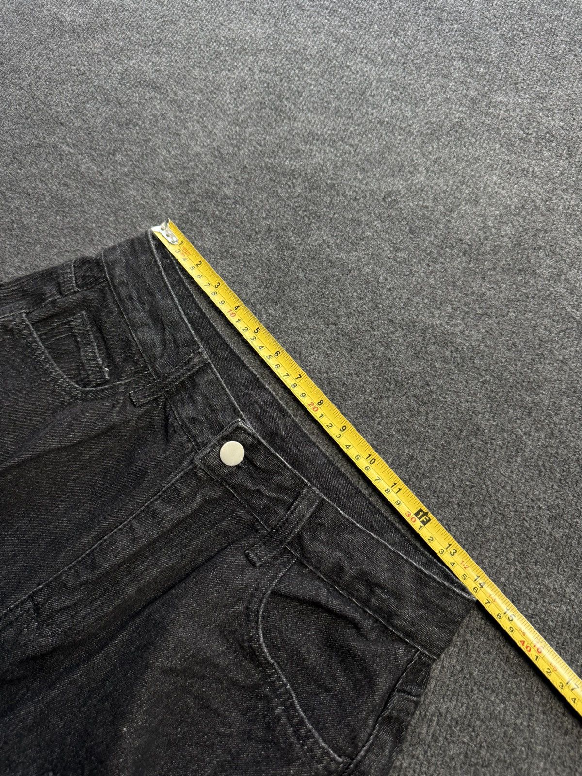 If Six Was Nine Japanese 00s LGB Black Distressed Bootcut Flared Denim Jeans Size 28" / US 6 / IT 42 - 16 Thumbnail