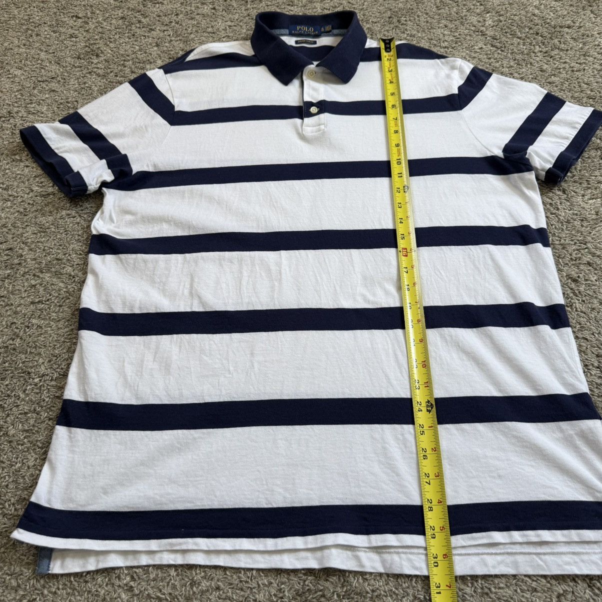 Polo Ralph Lauren 🔴Polo Ralph Lauren Shirt Size XL White Blue Stripes Pony Size US XL / EU 56 / 4 - 7 Thumbnail