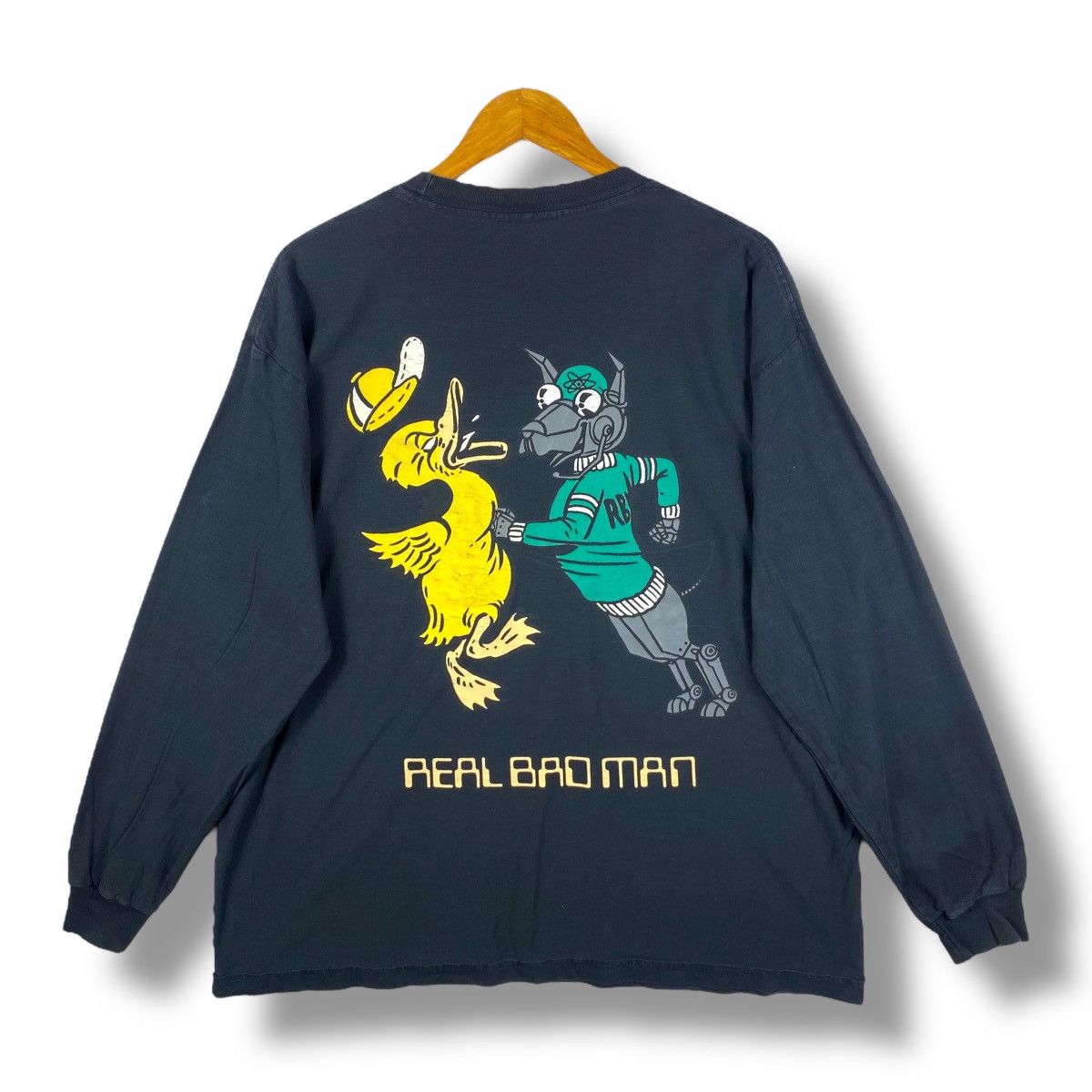 Real Bad Man REAL BAD MAN Graphic Longsleeve Pocket Tee Shirt Extra Large Size US XL / EU 56 / 4 - 1 Thumbnail