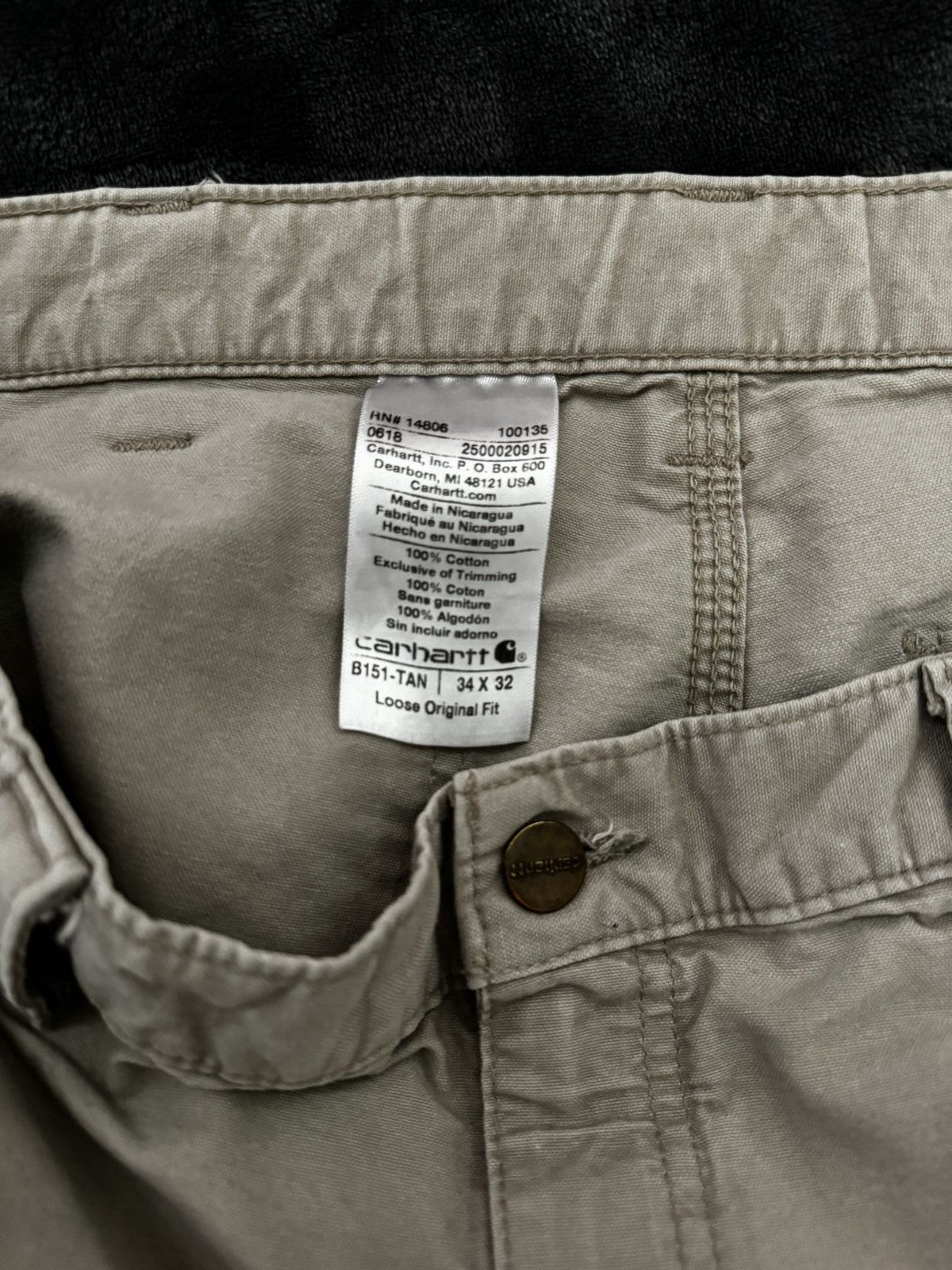 Carhartt Distressed Carhartt Cream Carpenter Pants Size US 34 / EU 50 - 5 Thumbnail