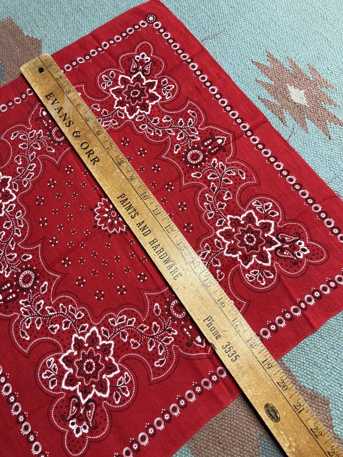 Vintage Vtg trunk up elephant bandana handkerchief paisley cotton Size ONE SIZE - 5 Thumbnail