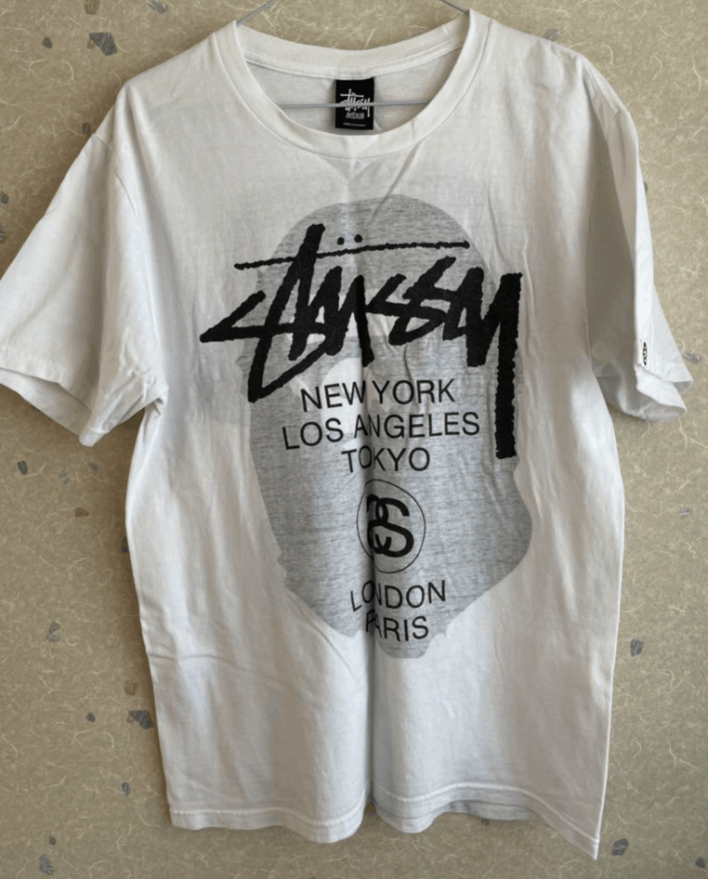 STUSSY× A BATHING APE Collaboration T-shirt