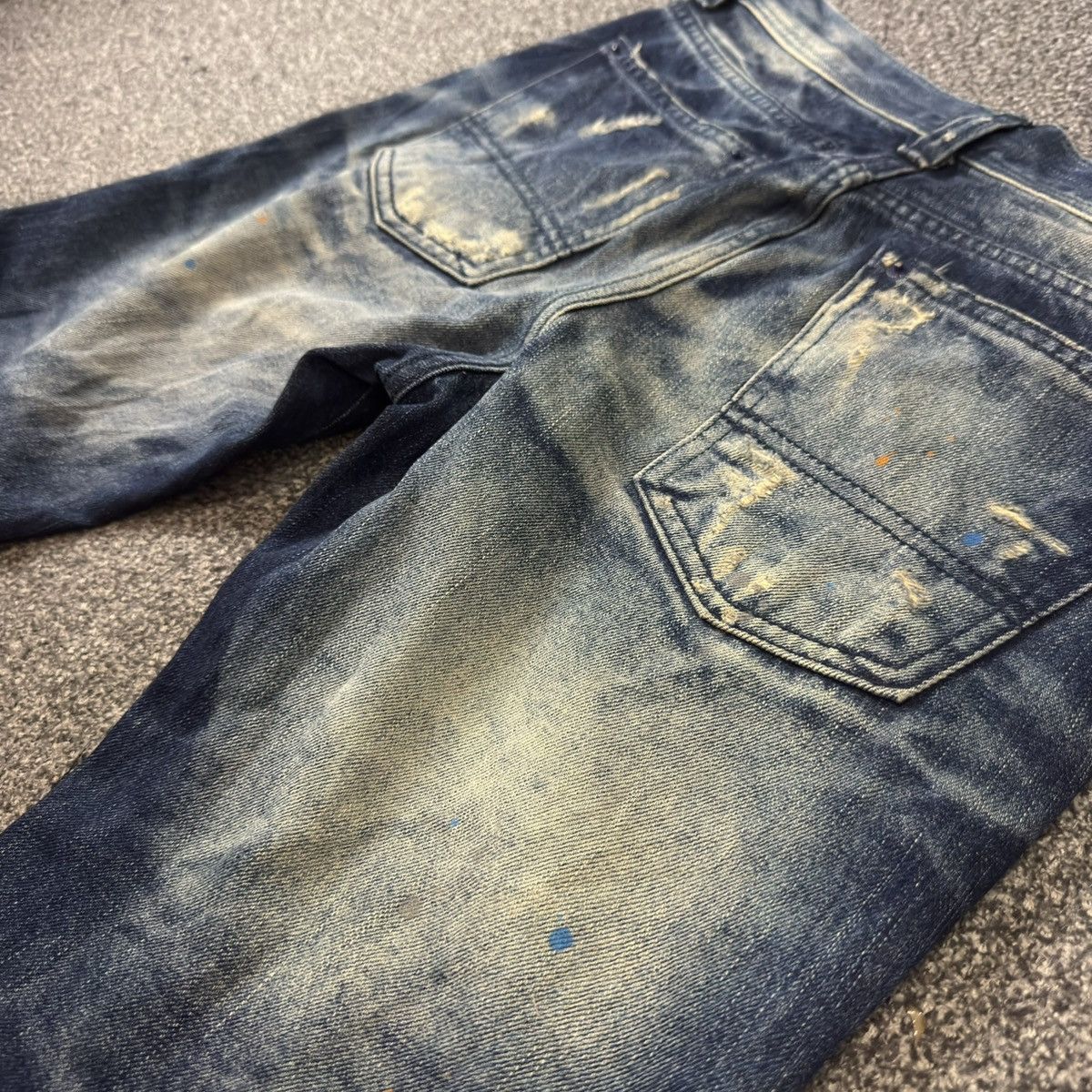 Black Label Distressed Black Label Paint Destroy Denim Jeans Amiri Style Size US 30 / EU 46 - 13 Thumbnail