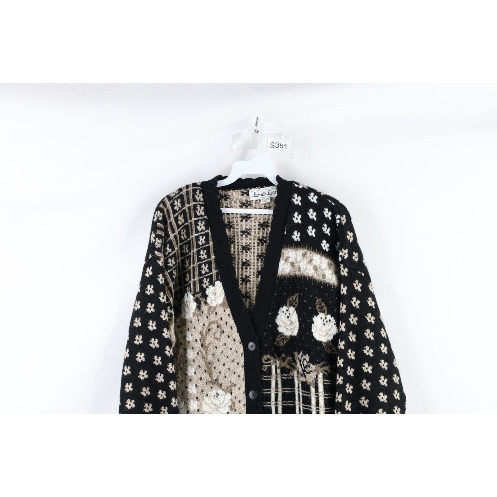 Vintage Vintage 90s Streetwear Flower Knit Cardigan Sweater Size S / US 4 / IT 40 - 2 Thumbnail