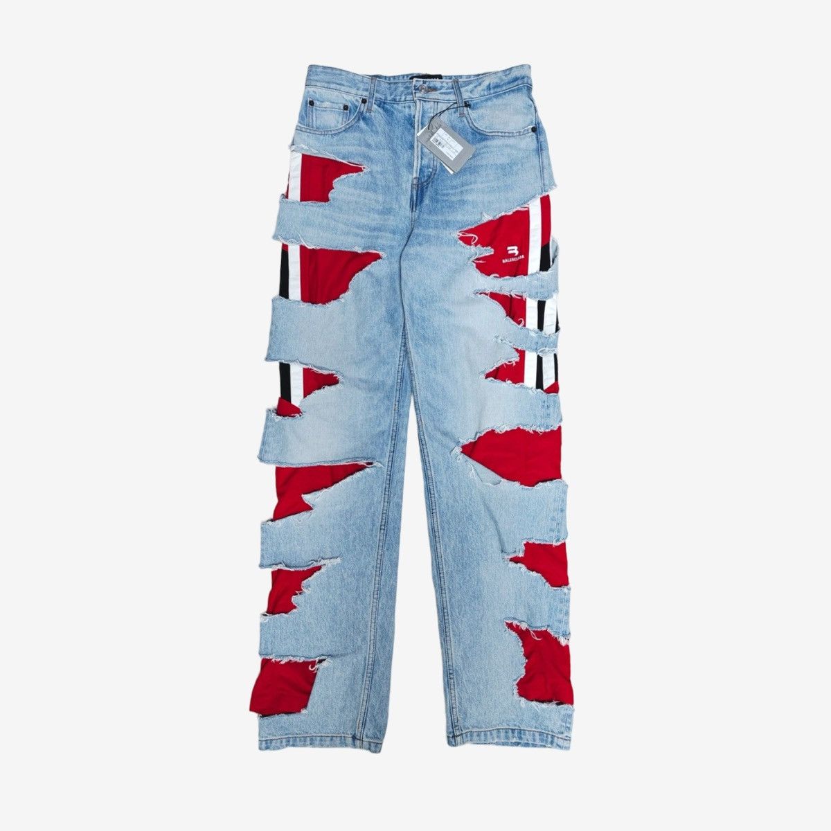 Balenciaga *RARE* Balenciaga AW21 Hybrid Slashed Denim Sz.XS Size US 30 / EU 46 - 2 Thumbnail