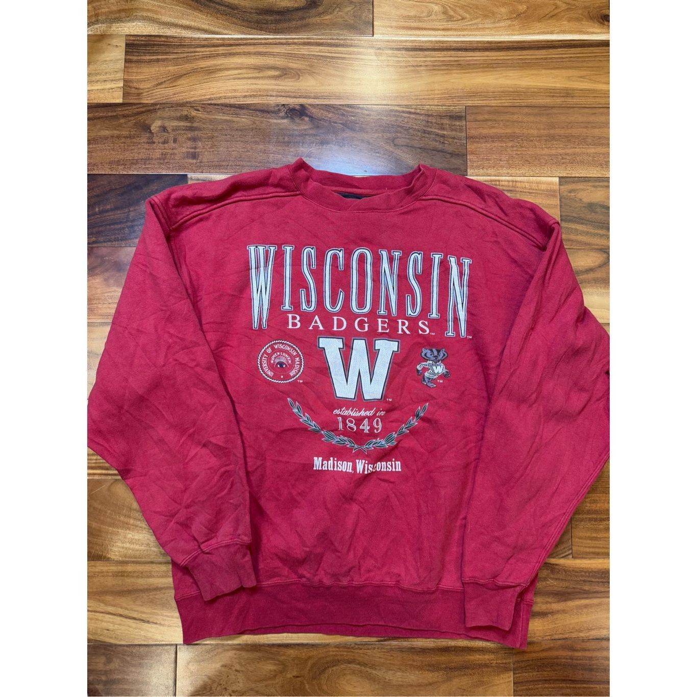 Vintage Size L - vintage 1990s Wisconsin Badgers Galt Sand Crewneck Size US L / EU 52-54 / 3 - 1 Thumbnail