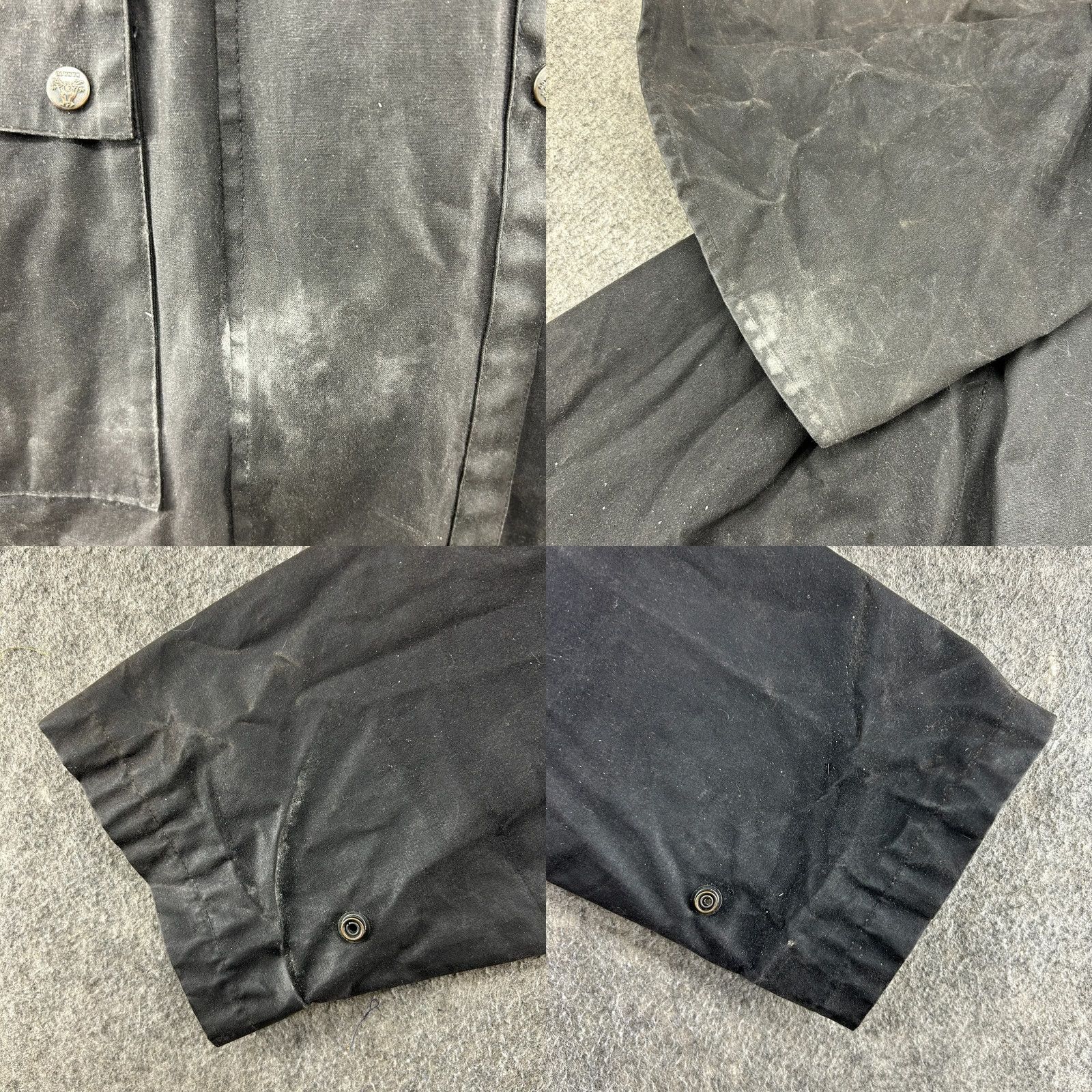 CLOT Kakadu Traders Coat Mens L Black Duster Oilskin Waxed Tin Cloth 1032 Australia Coat Weatherproof Waxed Hooded Long Trench Black Mens L Size US L / EU 52-54 / 3 - 9 Thumbnail