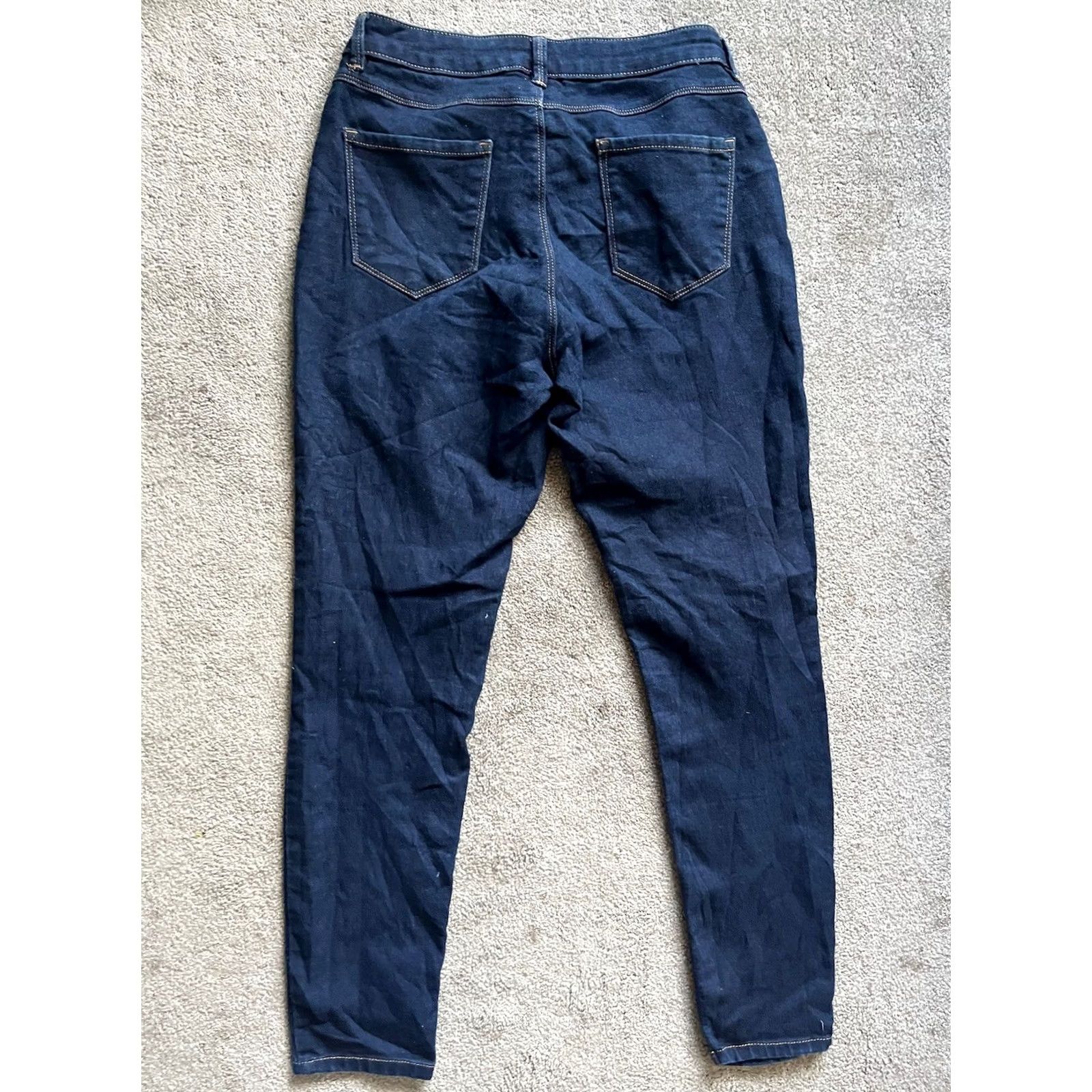 Vintage Womens D.Jeans Skinny Jeans 8 Mid Rise Stretch Cotton Blend Blue Solid Denim Size 30" / US 8 / IT 44 - 3 Thumbnail