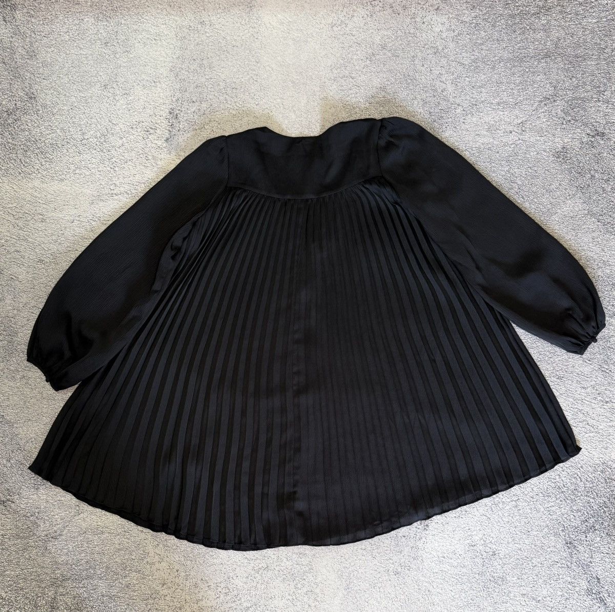Sezane Sezane Selita Dress Black Pleated Mini Balloon Sleeve FR38 M Size S / US 4 / IT 40 - 5 Thumbnail