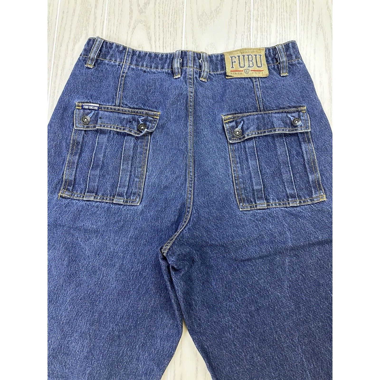 Fubu × Vintage Vintage Y2K FUBU Baggy Jorts Size US 36 / EU 52 - 2 Thumbnail