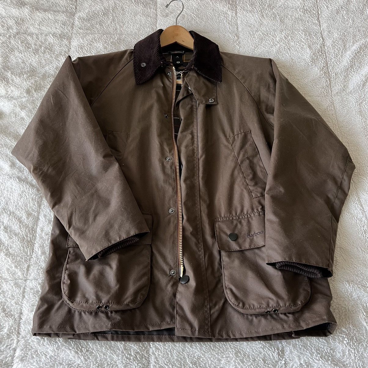 image of New! Barbour Bedale Waxed Jacket Size 36 in Brown, Men's