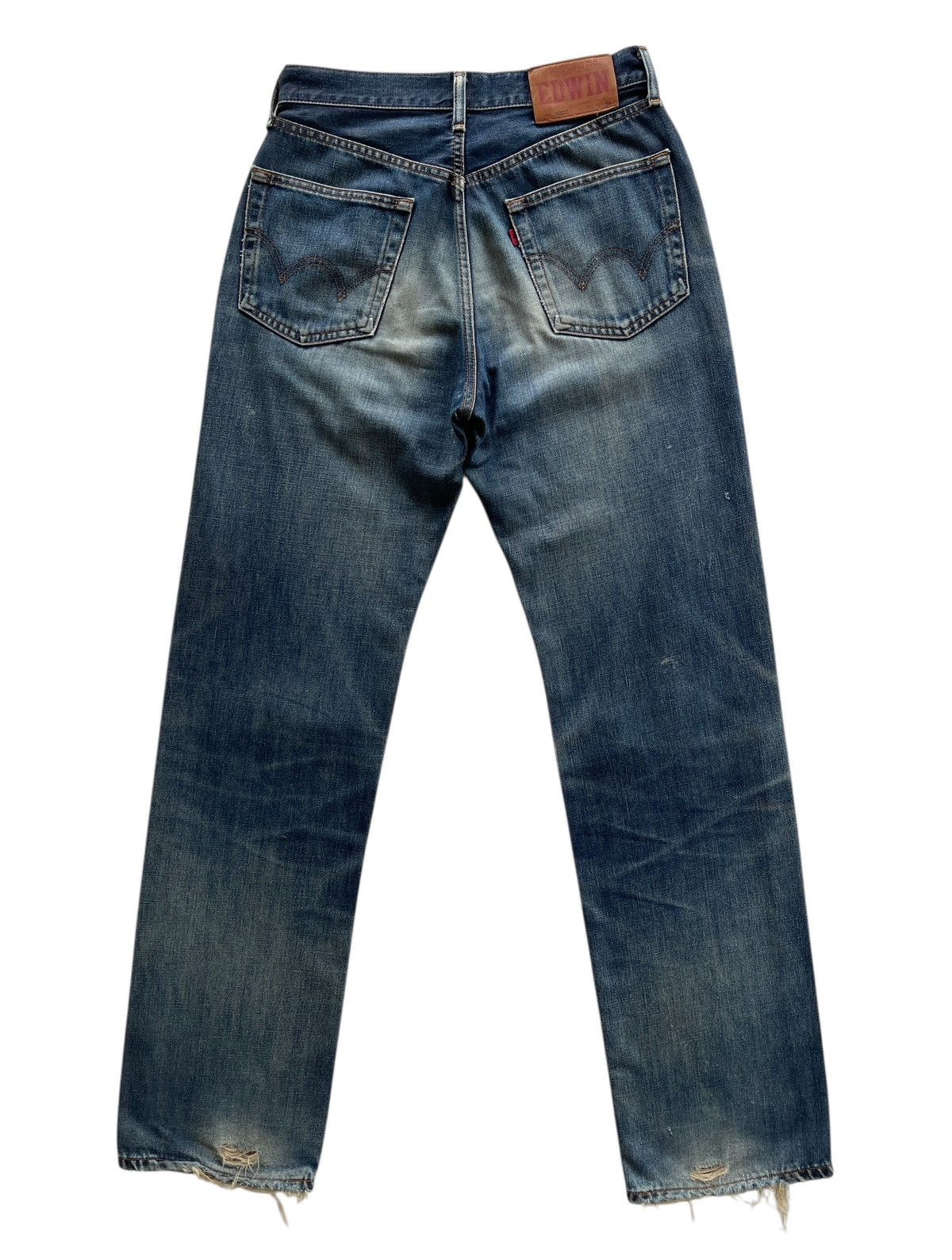 Vintage Vintage Edwin Distressed High Waist Denim Size 28" / US 6 / IT 42 - 2 Thumbnail