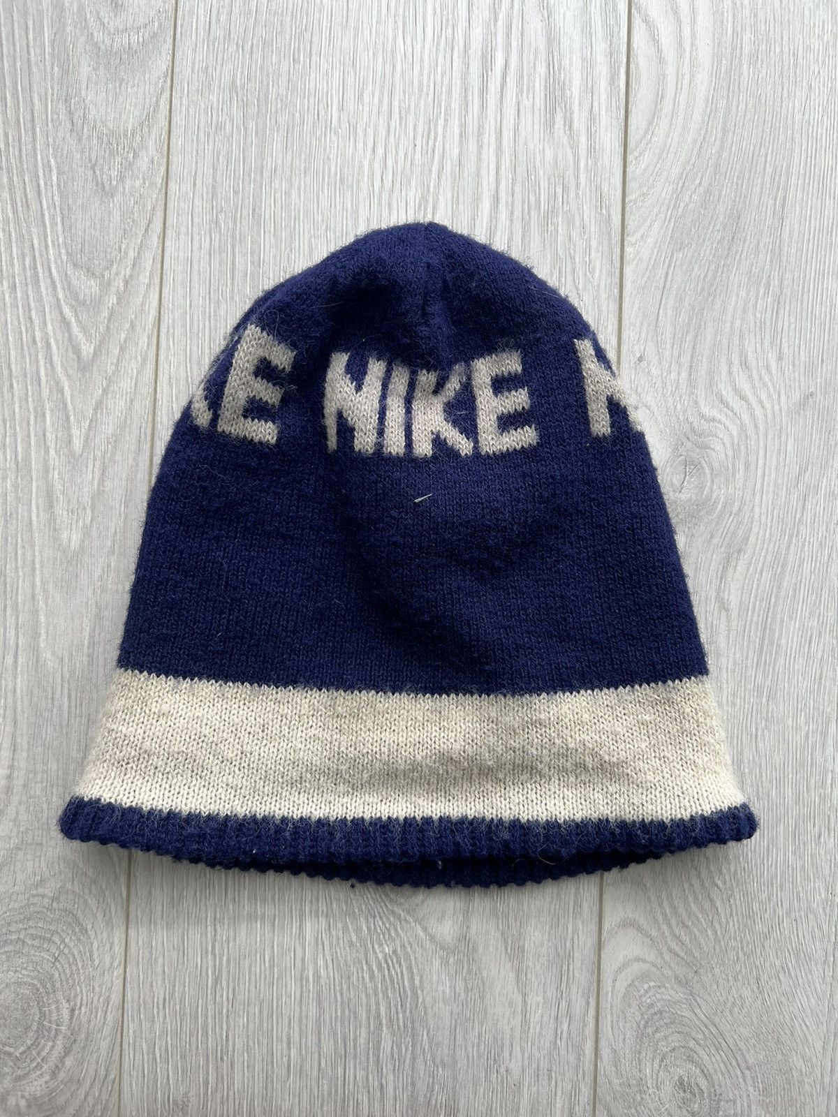Nike Vintage 80s Nike Beanie Skull Cap Hat Beanie Skully blue tag Size ONE SIZE - 1 Thumbnail