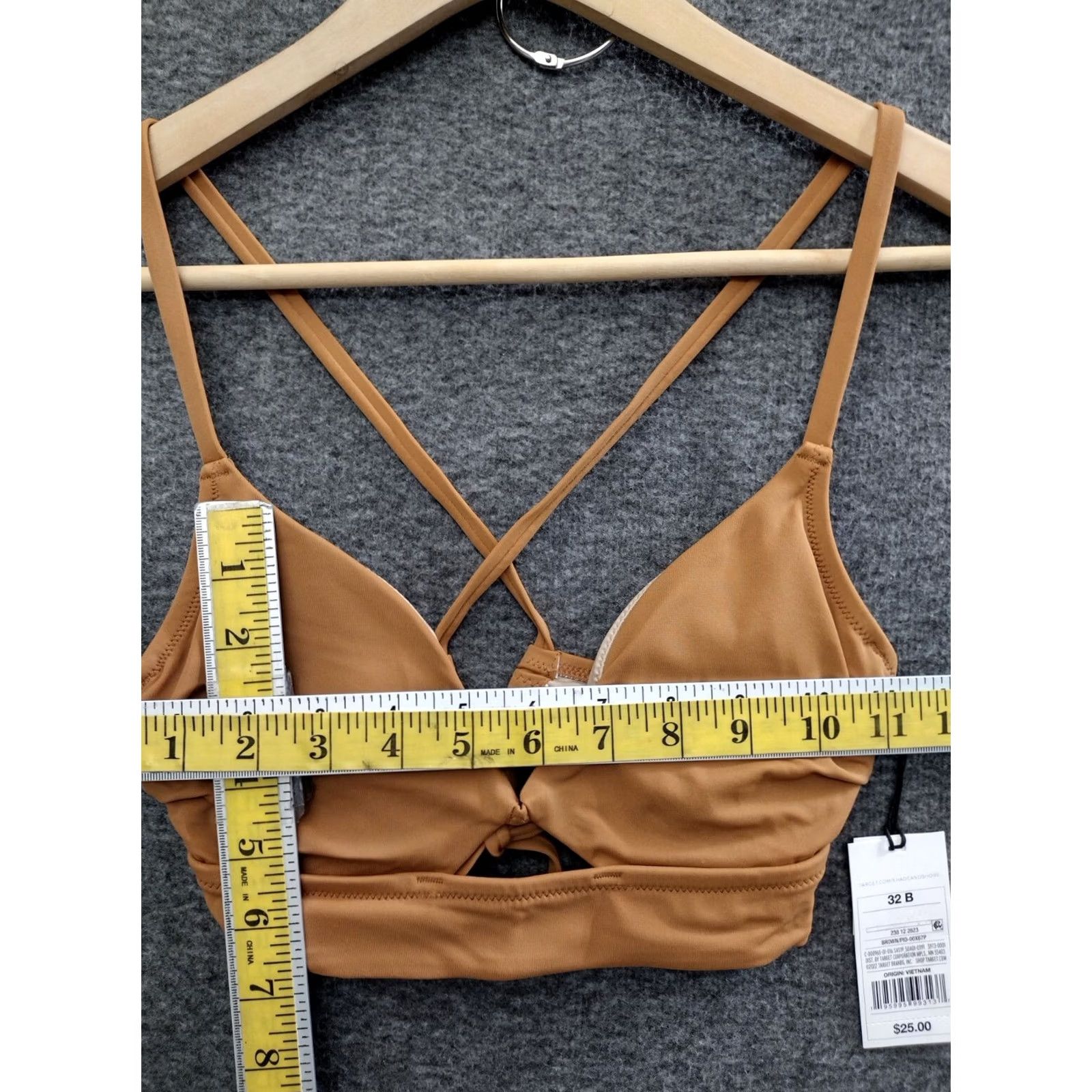 Vintage Shade & Shore Bikini Top Shade & Shore Brown Key Hole Spaghetti Bikini Top Padded 32B Women Adults XS-? Size XXS / US 00 / IT 34 - 4 Thumbnail