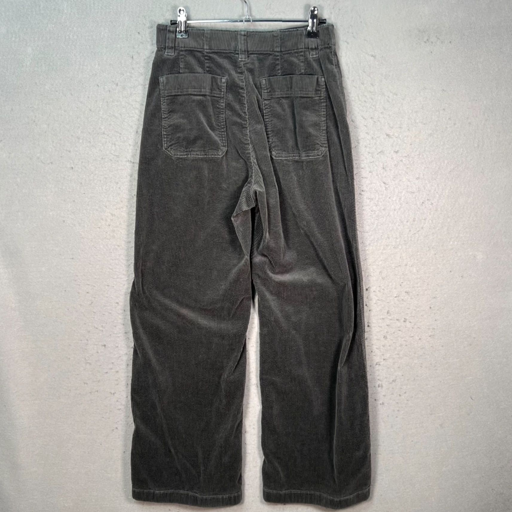 Uniqlo Uniqlo Comptoir Des Cotonniers Womens XS Gray Corduroy Pants Cotton Blend Wide-Leg Chino Pockets Adults Womens XS Gray 28 in Inseam Spring Fall Size 26" / US 2 / IT 38 - 2 Thumbnail