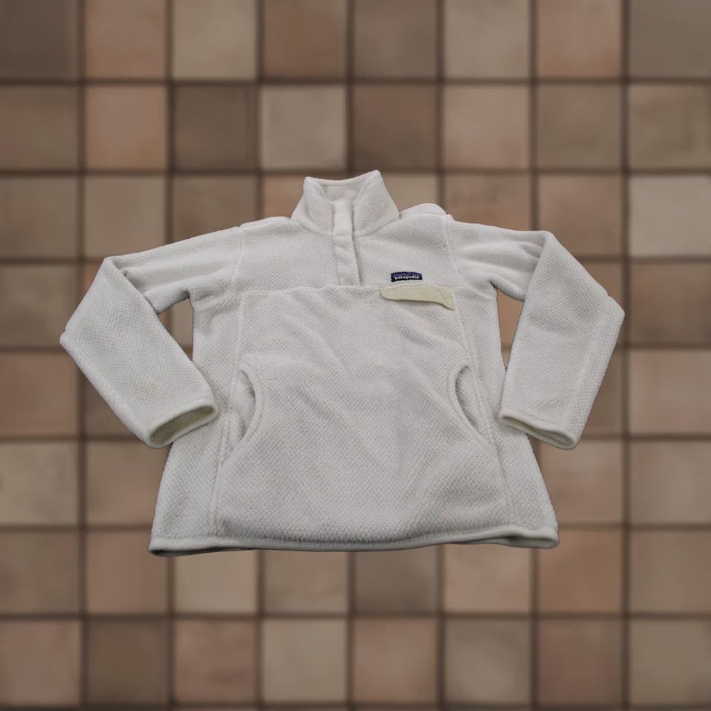 Patagonia Patagonia Snap T Fleece Jacket Women XS White Polartec Fuzzy Jumper Hiking 25442 Size XS / US 0-2 / IT 36-38 - 1 Thumbnail