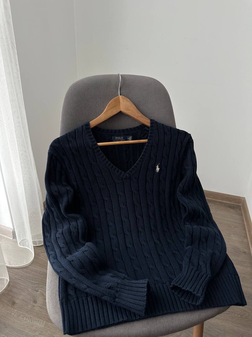 Polo Ralph Lauren × Vintage Vintage Polo Ralph Lauren Blue Cable Knit Sweater Size US M / EU 48-50 / 2 - 3 Thumbnail