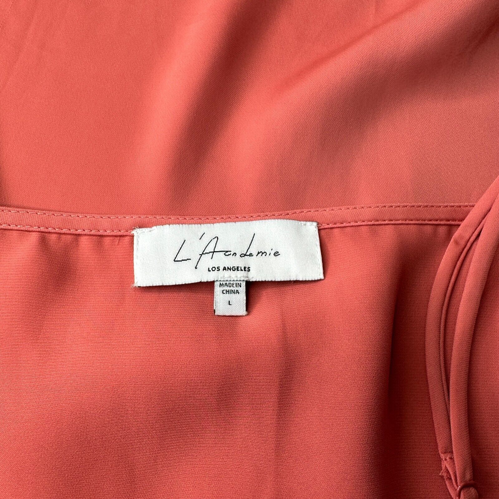 Other L'Academie Peach 5-Button Loop Tank Adj Straps Cami Top L Size L / US 10 / IT 46 - 11 Thumbnail