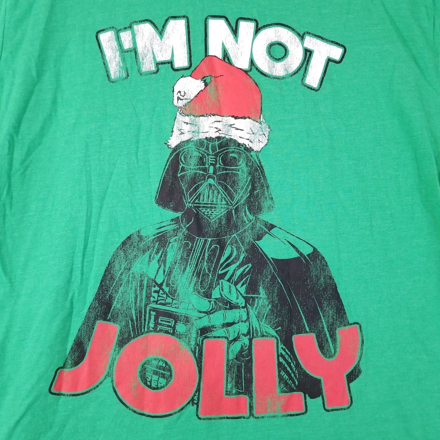 Star Wars Star Wars T-Shirt Mens Big 2X Green Darth Vader I'm Not Jolly Christmas Graphic Shirt Size US XXL / EU 58 / 5 - 2 Thumbnail