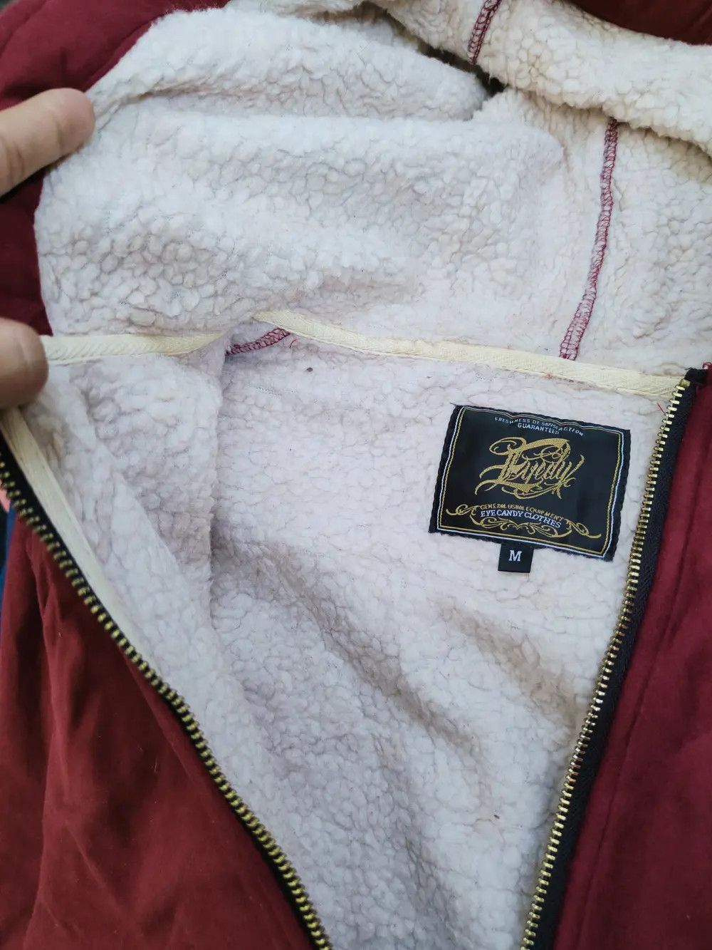 Japanese Brand DL Eyedy fuck skull Maroon Hoodie sweater Jackets #W261 Size US S / EU 44-46 / 1 - 9 Thumbnail