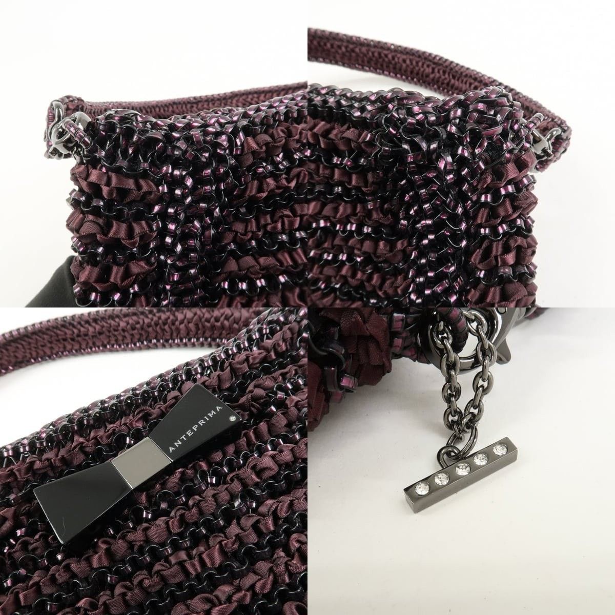 ANTEPRIMA Anteprima Wire Bag PVC Shoulder Burgundy Size ONE SIZE - 6 Thumbnail