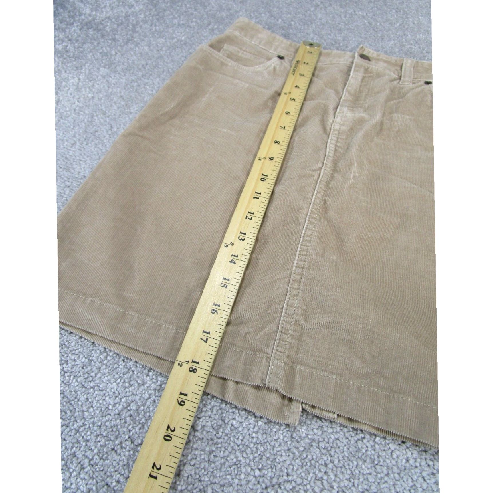 Vintage L.L.Bean Corduroy Skirt Women's Petite 6P Knee Length Brown Size 28" / US 6 / IT 42 - 4 Thumbnail