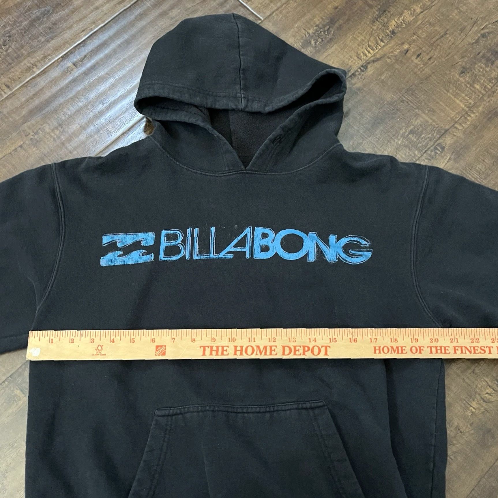 Billabong VINTAGE Billabong Mens Large Hoodie 90s Grunge Surf Logo Blue Black Sweatshirt Pullover Size US L / EU 52-54 / 3 - 3 Thumbnail