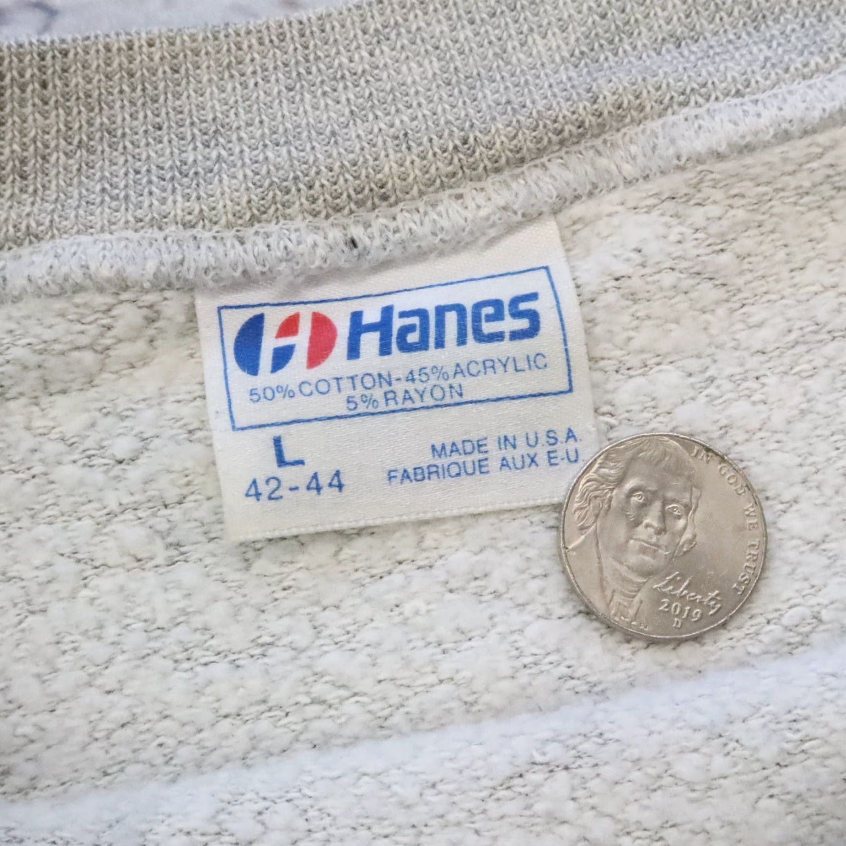 Hanes Vintage Albert Einstein Egghead Crewneck Sweatshirt L Gray Mens Hanes Shirt Size US L / EU 52-54 / 3 - 4 Thumbnail