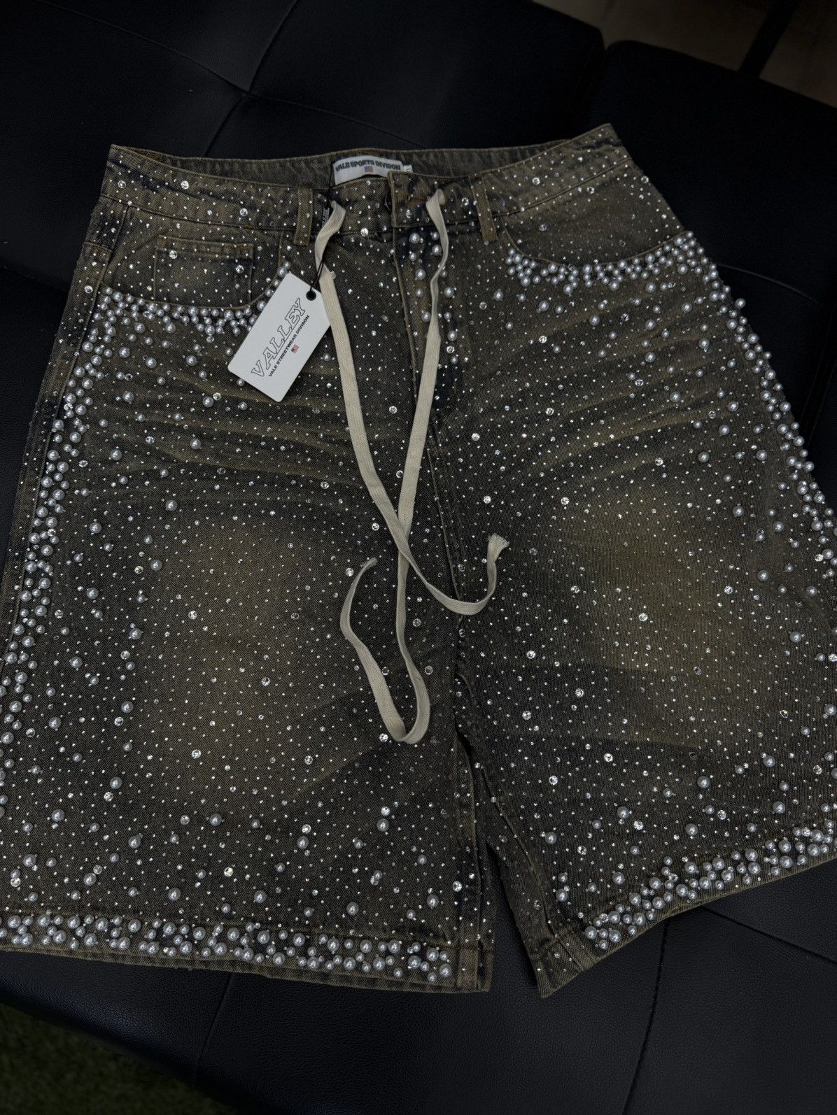 Vale Valley Vale Blue Rhinestone Shorts Size 30 (NEW) Size US 30 / EU 46 - 4 Thumbnail