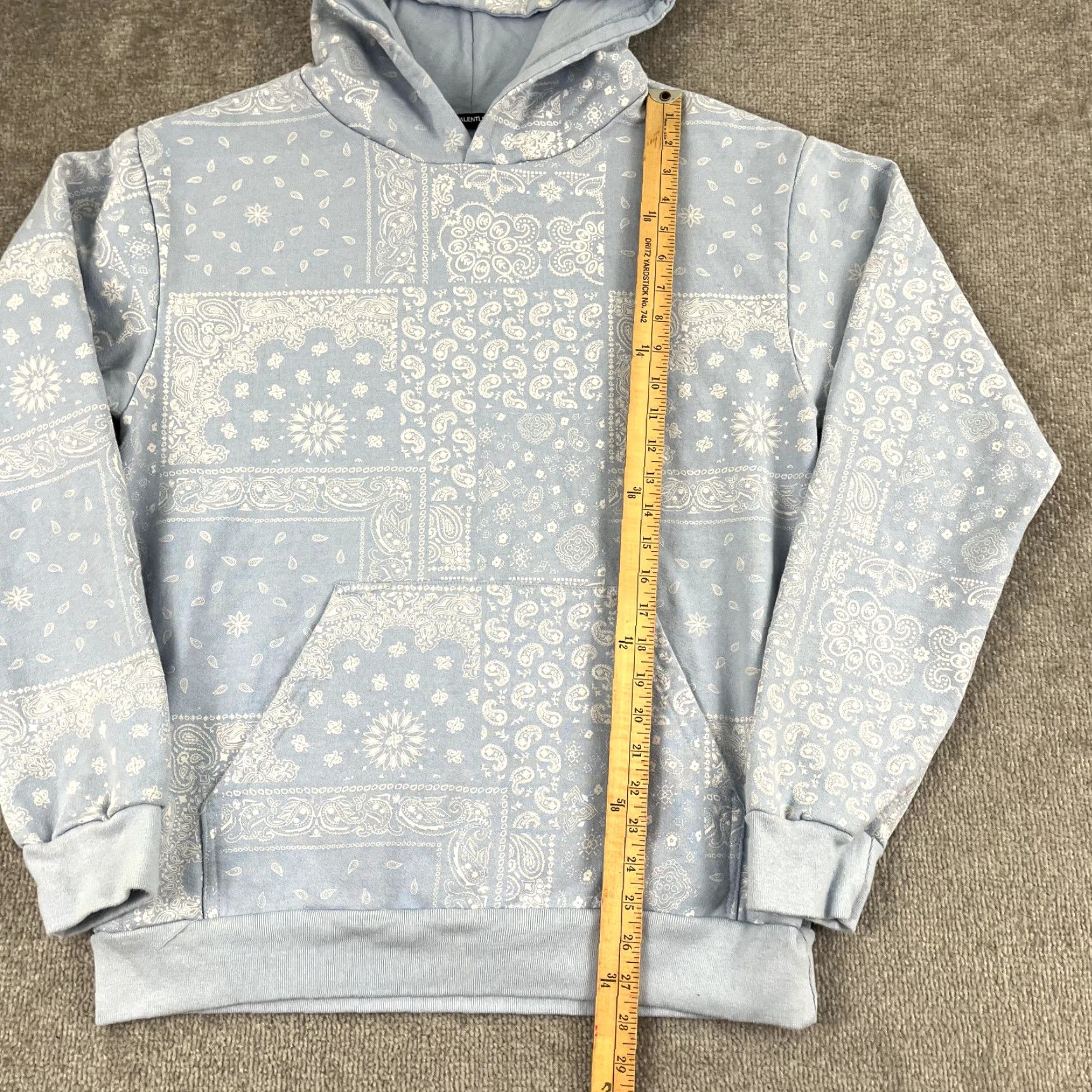 Talentless TALENTLESS Hoodie Mens Medium Blue White Paisley Sweatshirt Thick Snoop Dogg Size US M / EU 48-50 / 2 - 4 Thumbnail