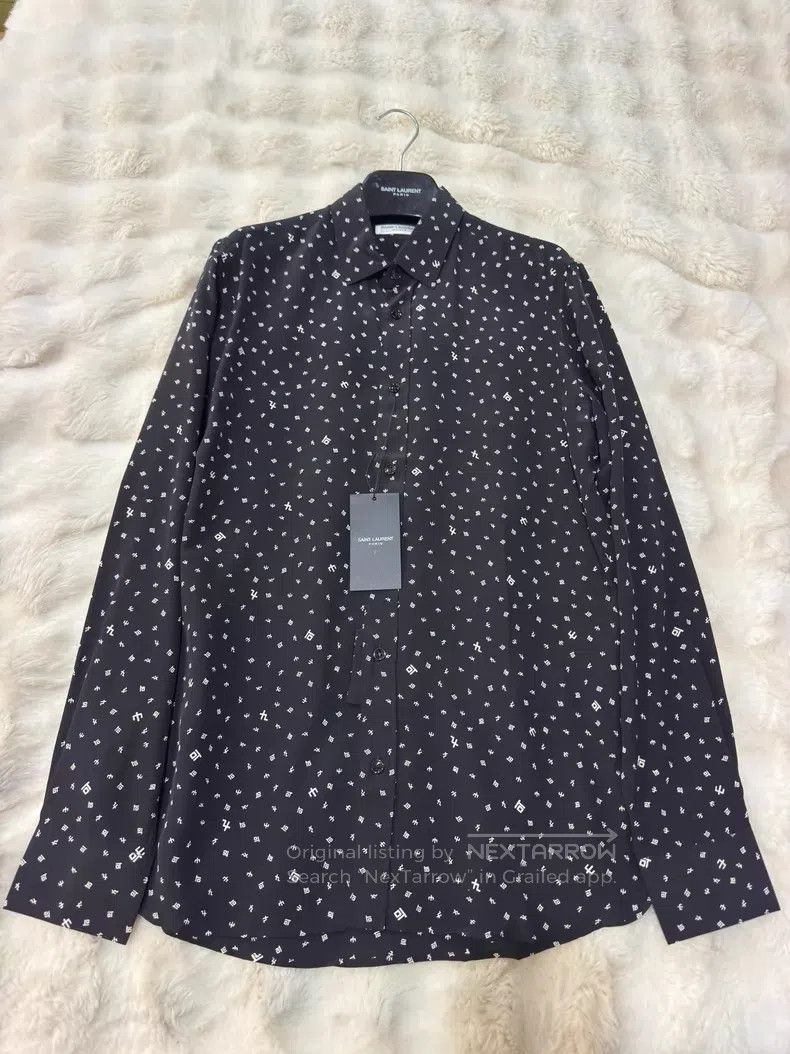 Saint Laurent Paris Saint Laurent Paris size 39 Symbol Pure Silk Shirt Size US M / EU 48-50 / 2 - 1 Thumbnail