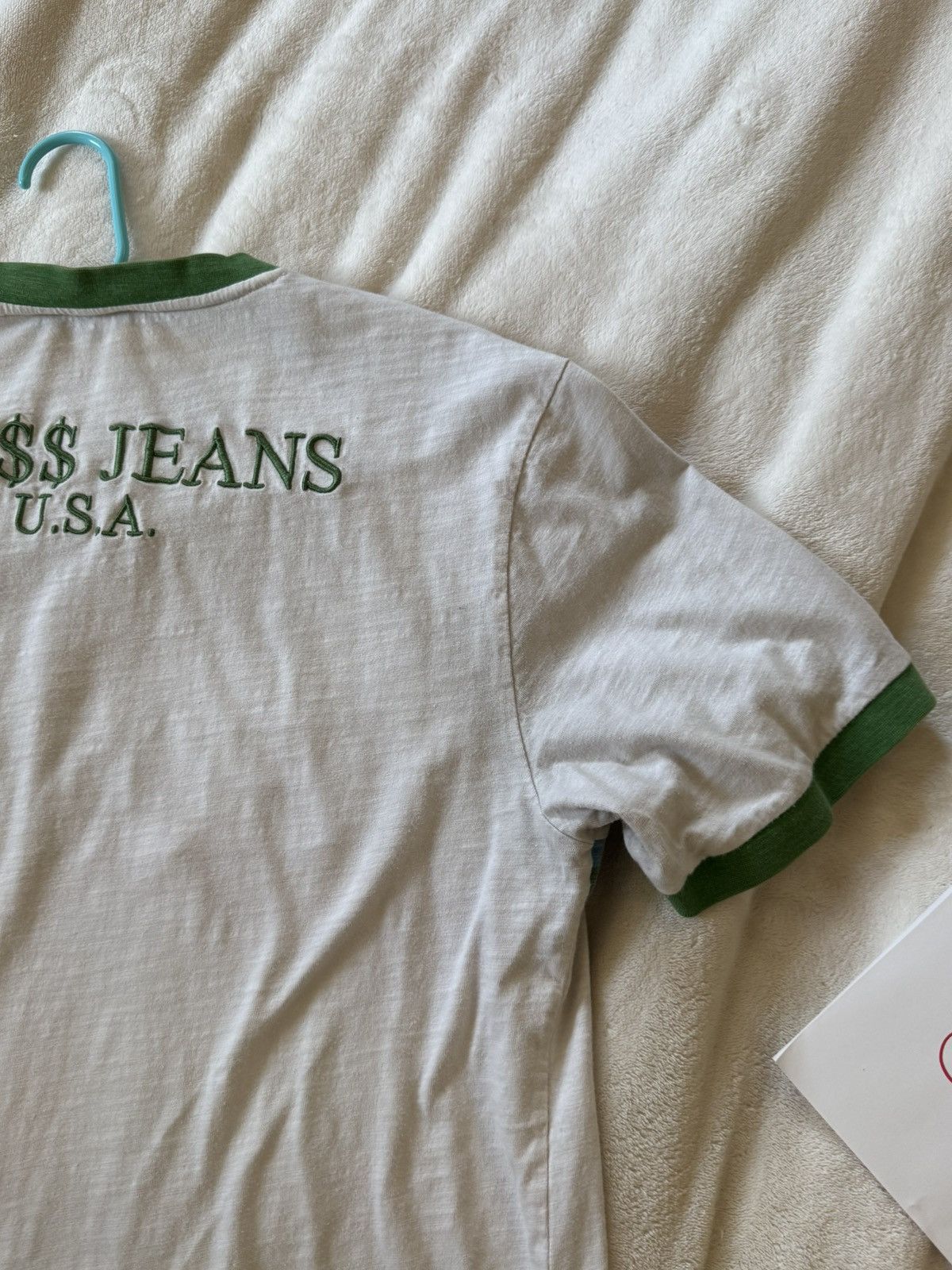 A$AP Rocky × Guess GUESS & A$AP Rocky (GUE$$) Ringer Tee - Green Size US L / EU 52-54 / 3 - 12 Thumbnail