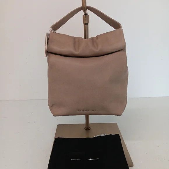 Alexander Wang Alexander Wang Waxed Leather Lunch Tote - Mushroom Size ONE SIZE - 1 Thumbnail