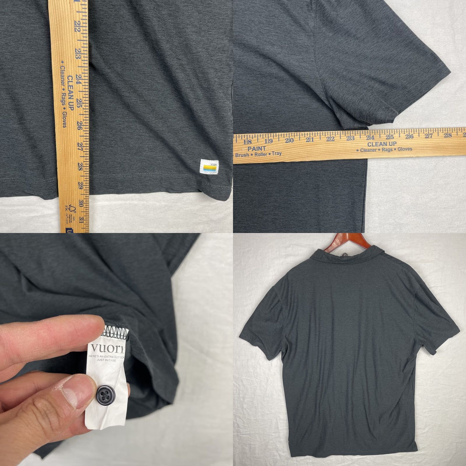 Vuori Vuori Shirt Mens 2XL Gray Strato Tech Polo Stretch Athletic V188 Logo Button Polo Shirt Mens 2XL Gray Strato Tech Size US XXL / EU 58 / 5 - 8 Thumbnail