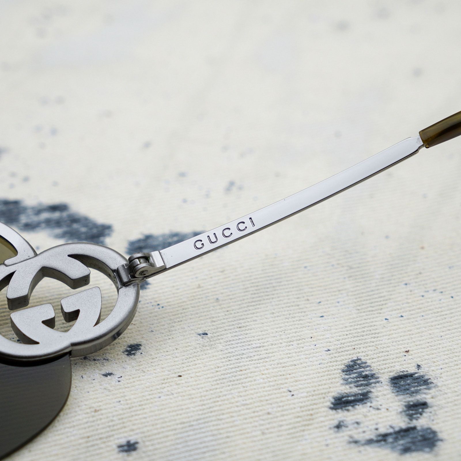 Gucci Vintage gucci silver gg logo rimless shield y2k sunglasses Size ONE SIZE - 5 Thumbnail