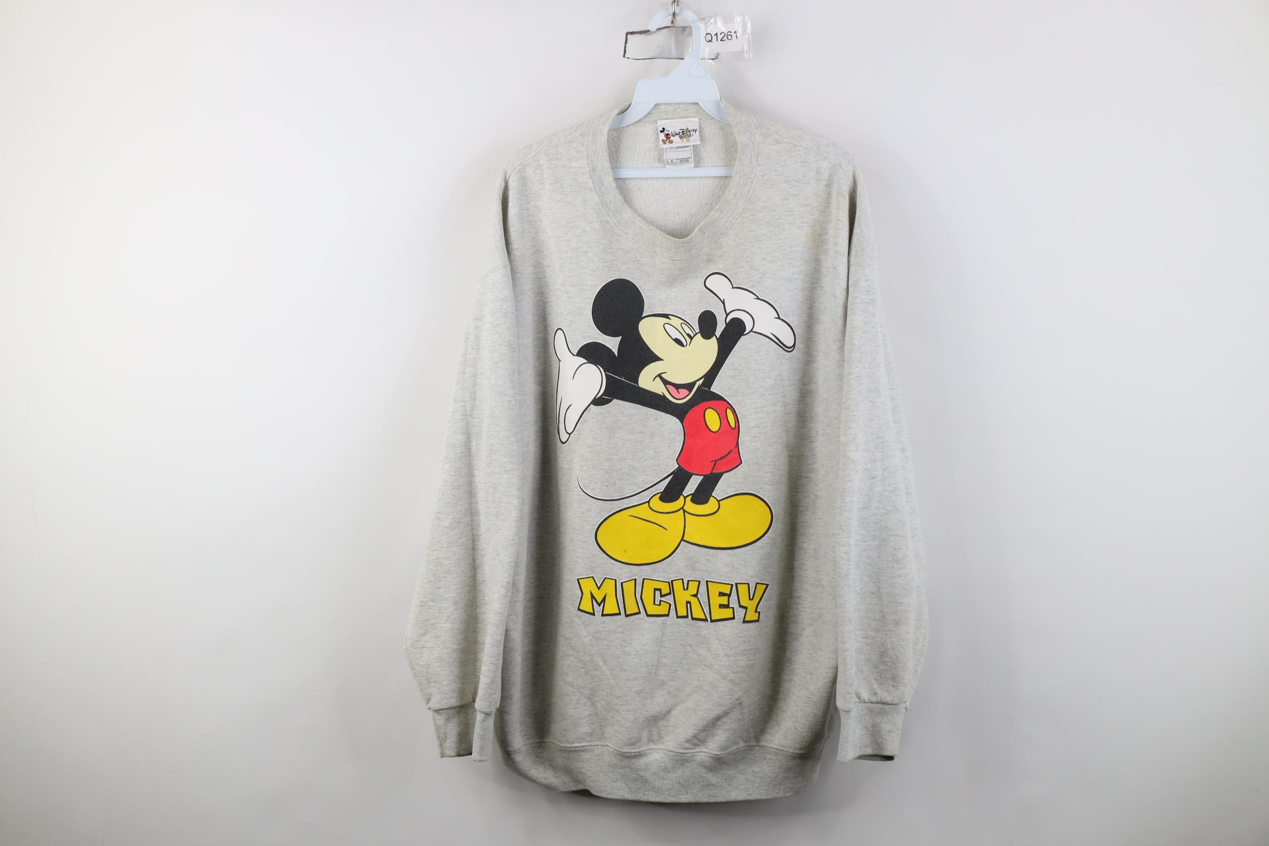 Disney Vintage 90s Disney Mickey Mouse Crewneck Sweatshirt Gray Size XL / US 12-14 / IT 48-50 - 1 Thumbnail