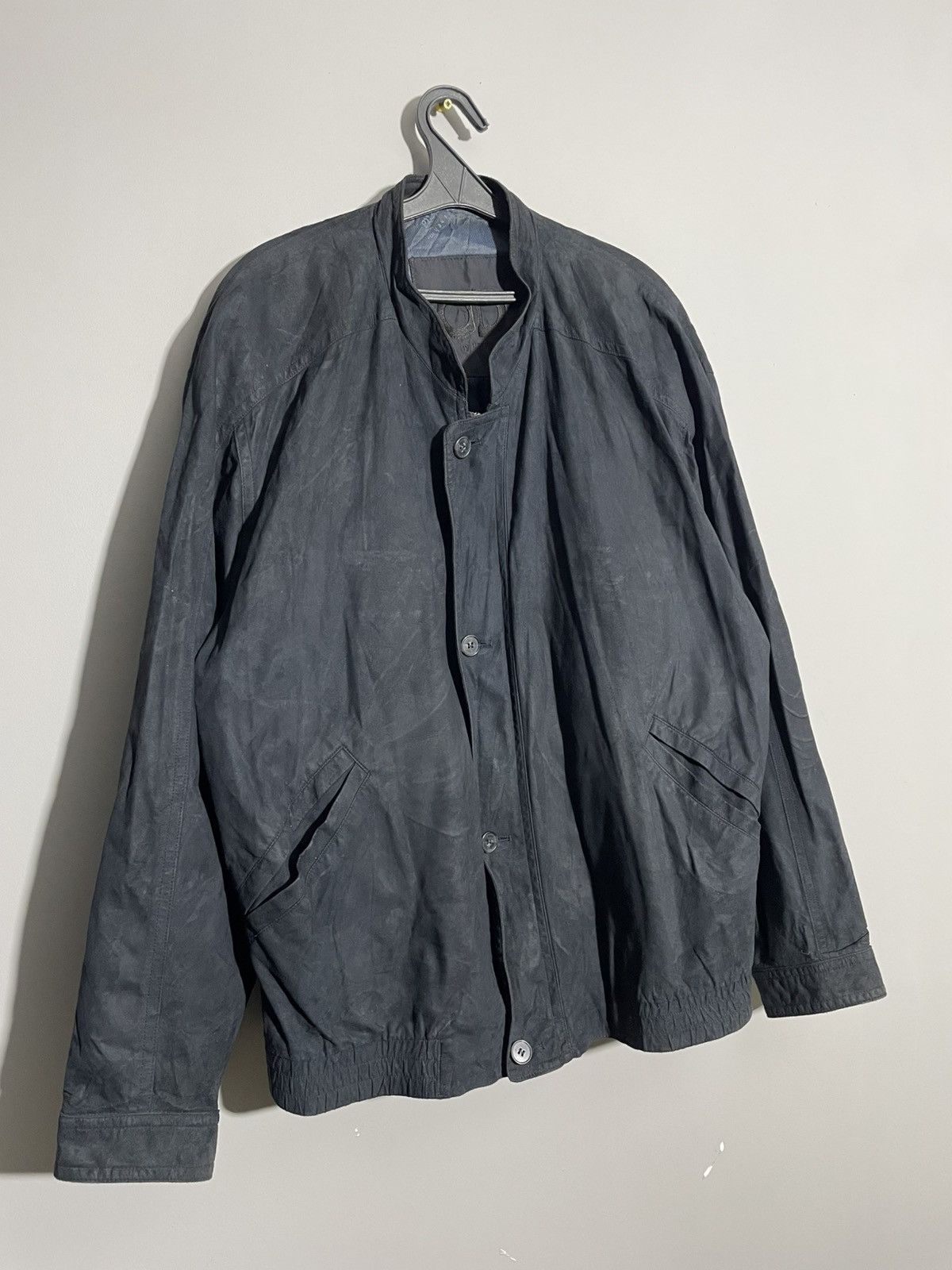 Vintage By Odermark Suede navy blue bomber jacket Size US XL / EU 56 / 4 - 3 Thumbnail