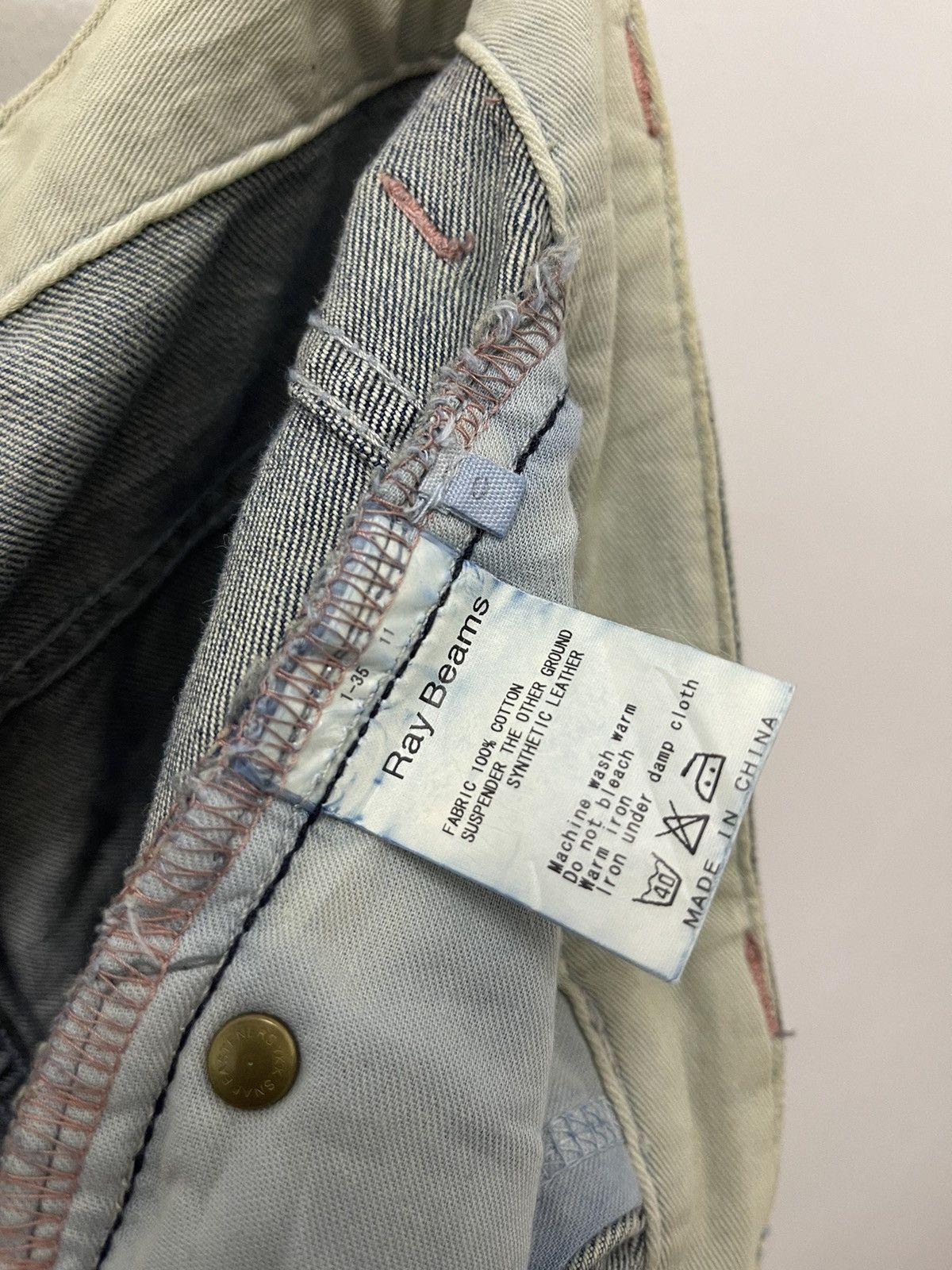 Beams Plus Rare Vintage RAY BEAMS with Suspenders Style Size US 31 - 12 Thumbnail
